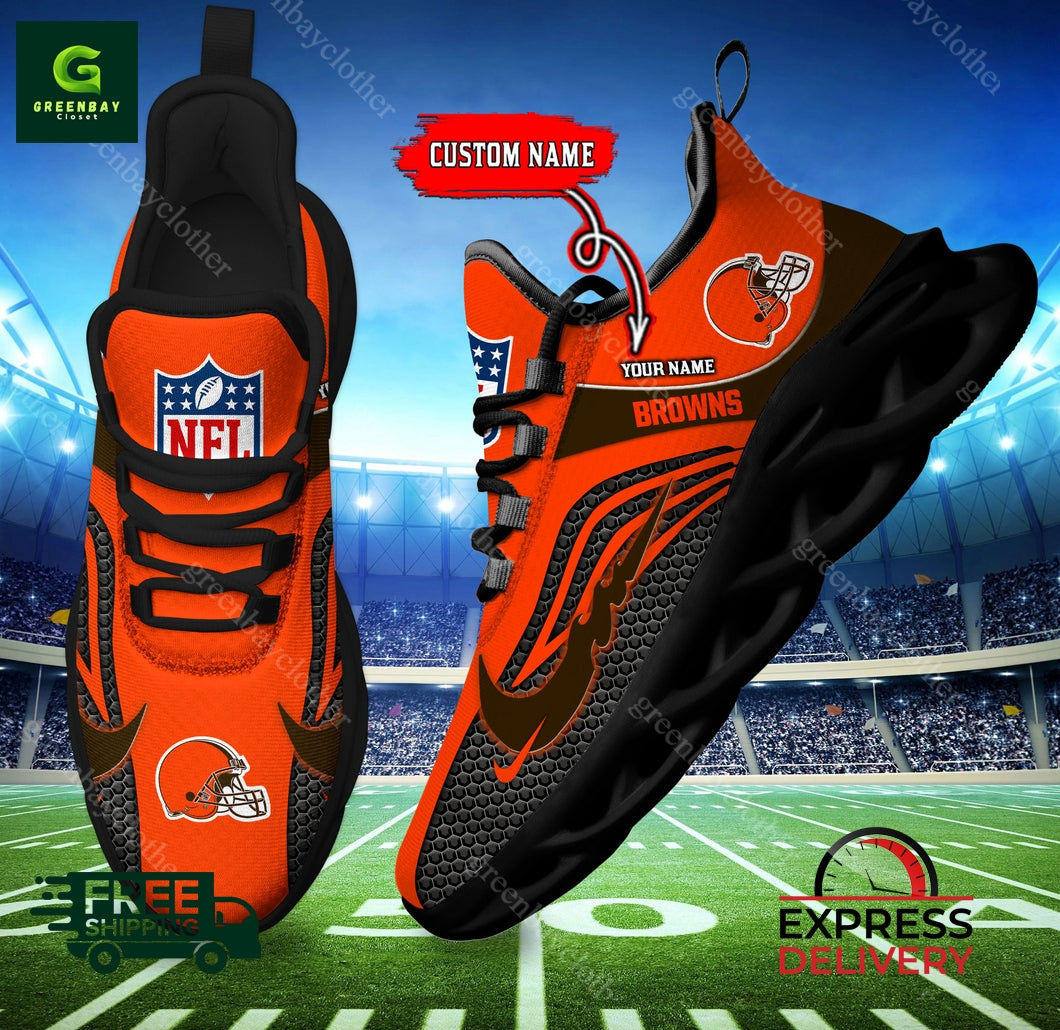Ideafootwear Cleveland Browns Max Soul Shoes Sneakers For Men And Women