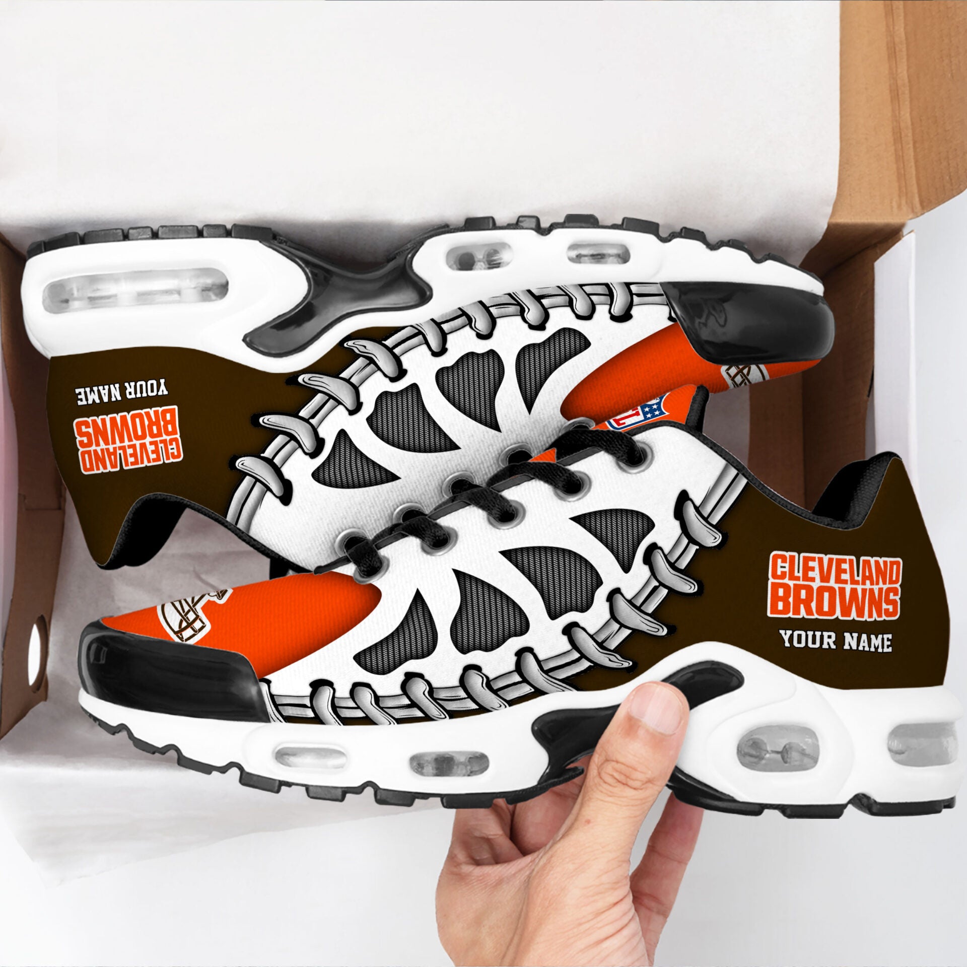 Ideafootwear Cleveland Browns TN Shoes Sneakers For Men And Women