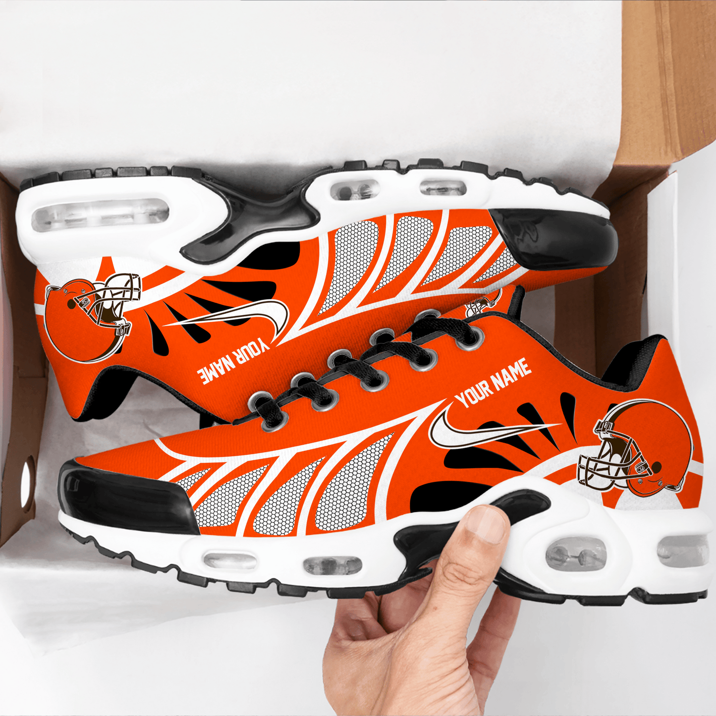Ideafootwear Cleveland Browns TN Shoes Sneakers For Men And Women