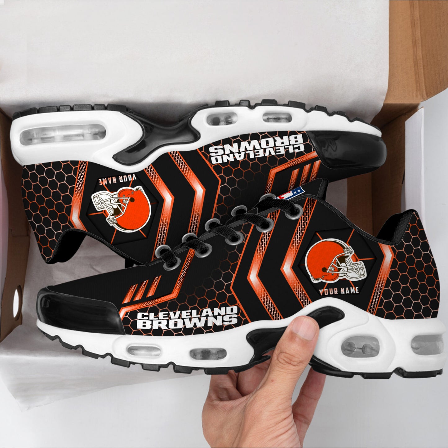 Ideafootwear Cleveland Browns TN Shoes Sneakers For Men And Women