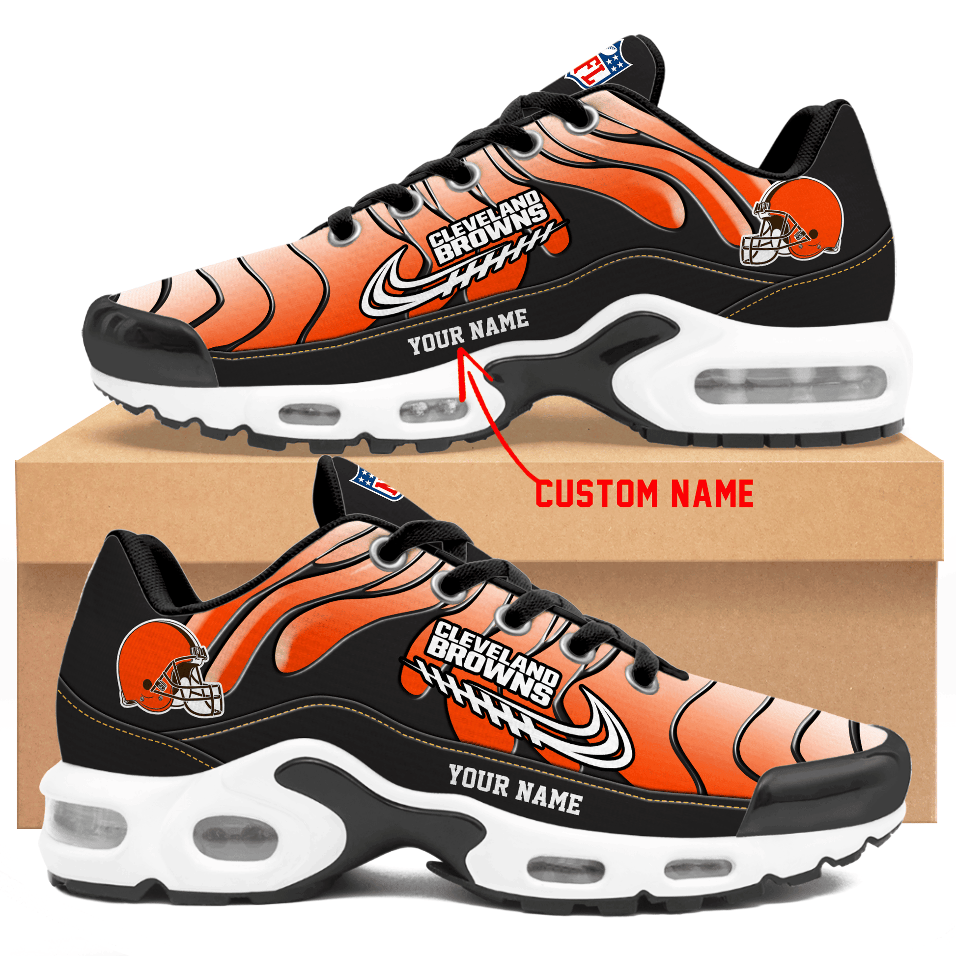 Ideafootwear Cleveland Browns TN Shoes Sneakers For Men And Women