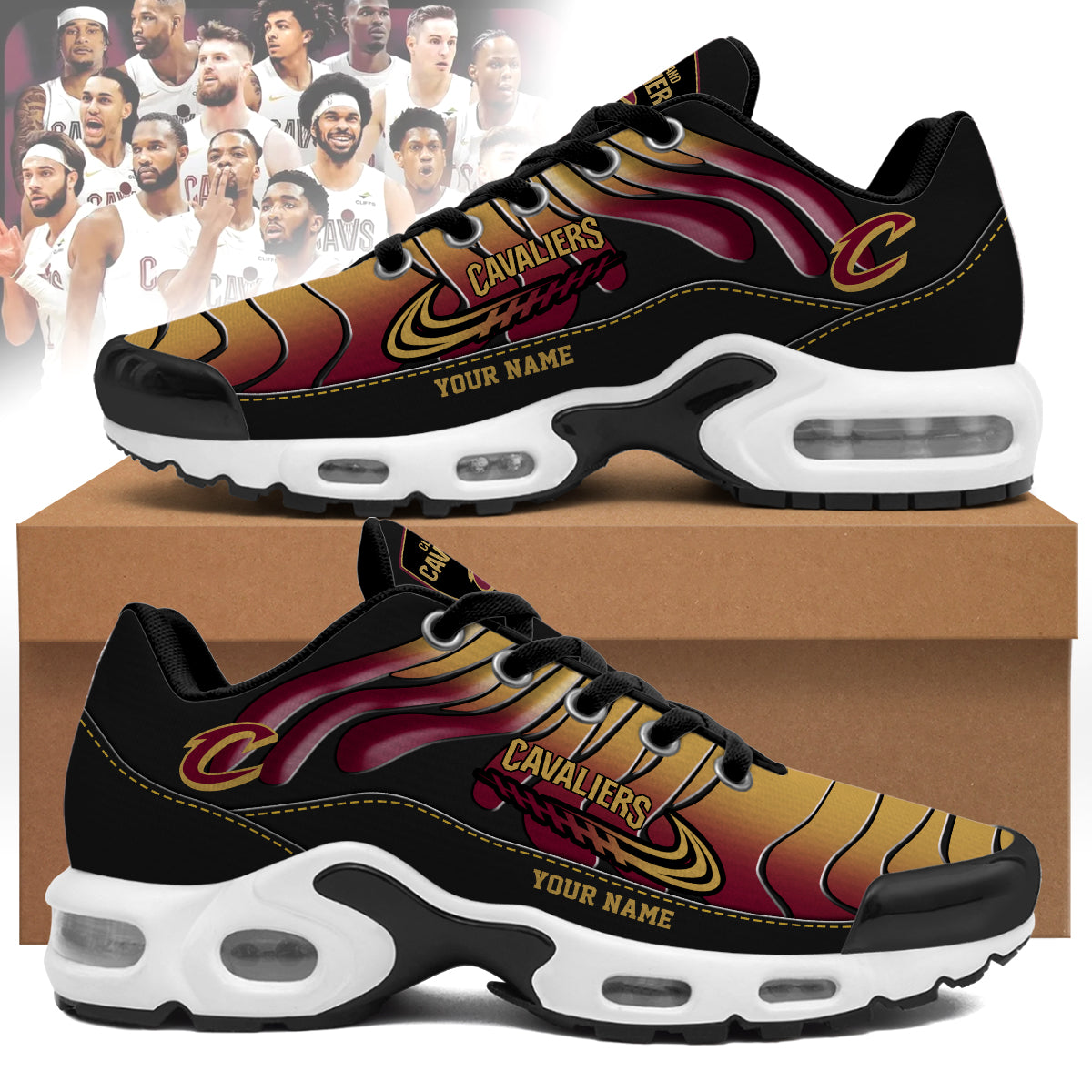 Ideafootwear Cleveland Cavaliers TN Shoes Sneakers For Men And Women