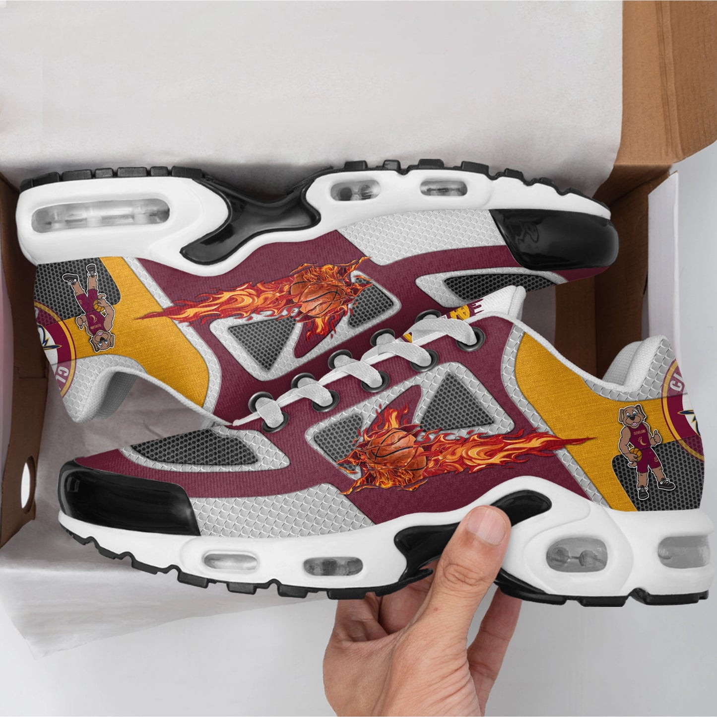 Ideafootwear Cleveland Cavaliers TN Shoes Sneakers For Men And Women