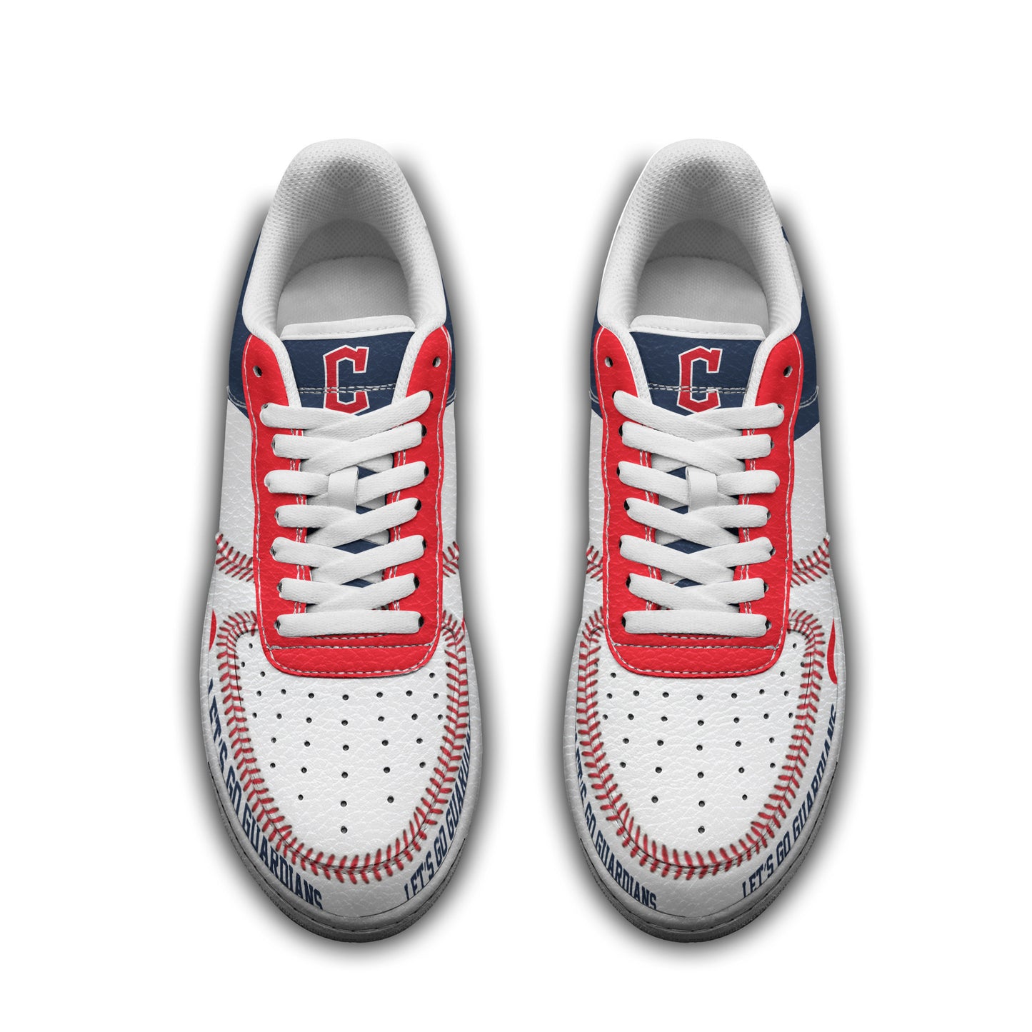 Ideafootwear Cleveland Guardians Air Low-Top Sneakers Shoes For Men And Women 2