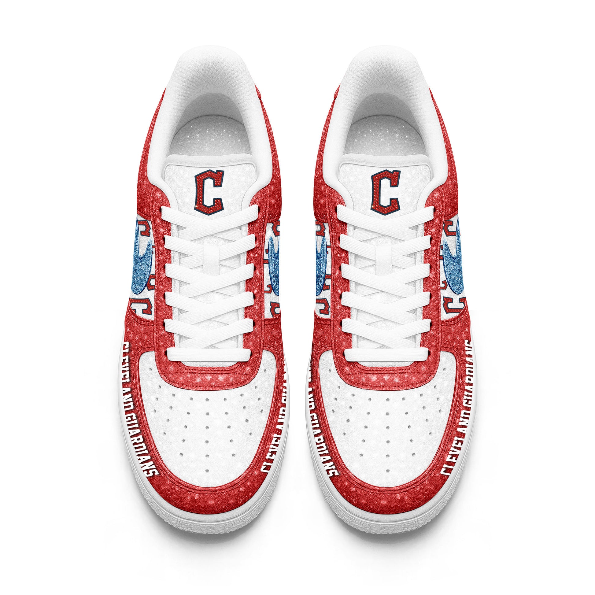 Ideafootwear Cleveland Guardians Air Low-Top Sneakers Shoes For Men And Women 4