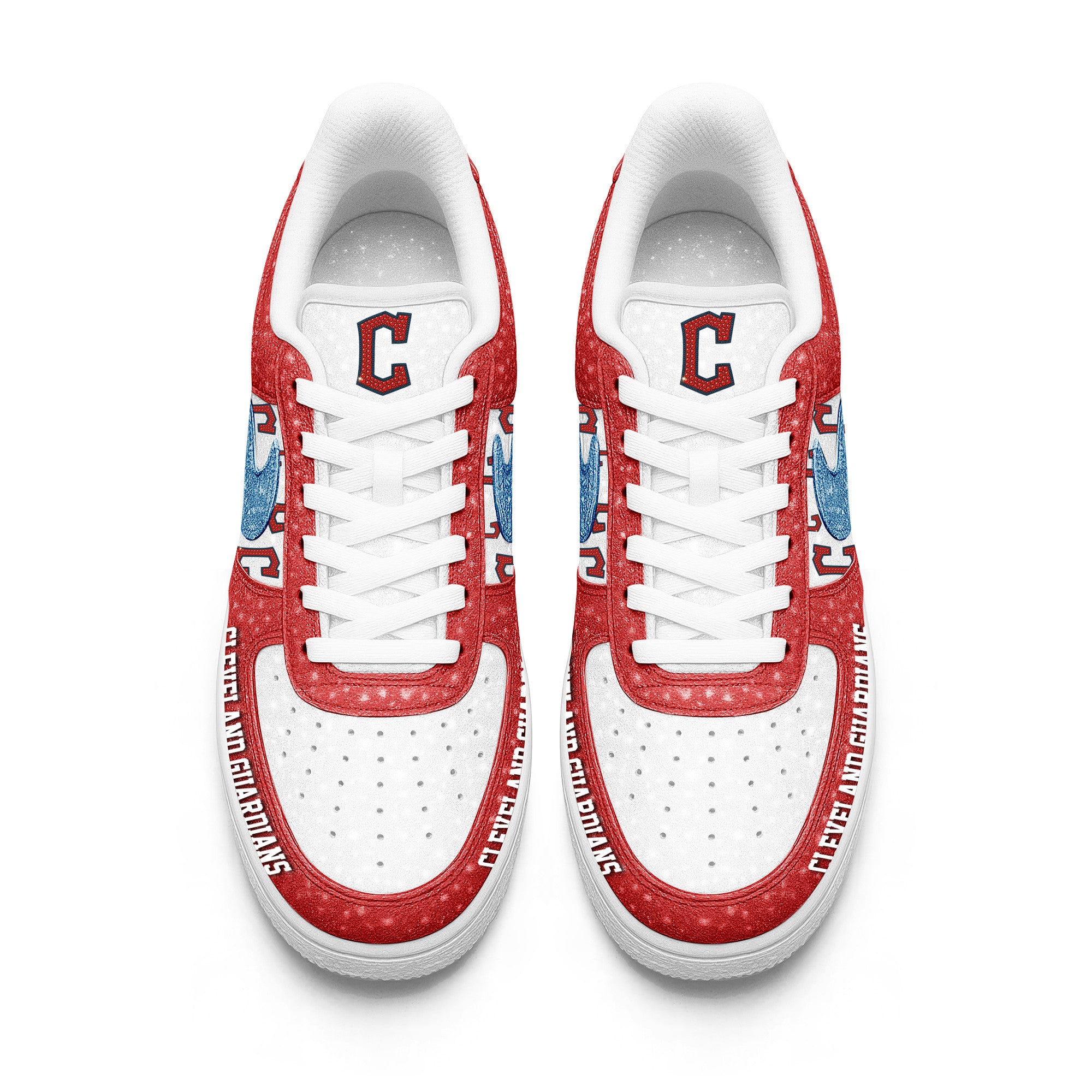 Ideafootwear Cleveland Guardians Air Low-Top Sneakers Shoes For Men And Women 4