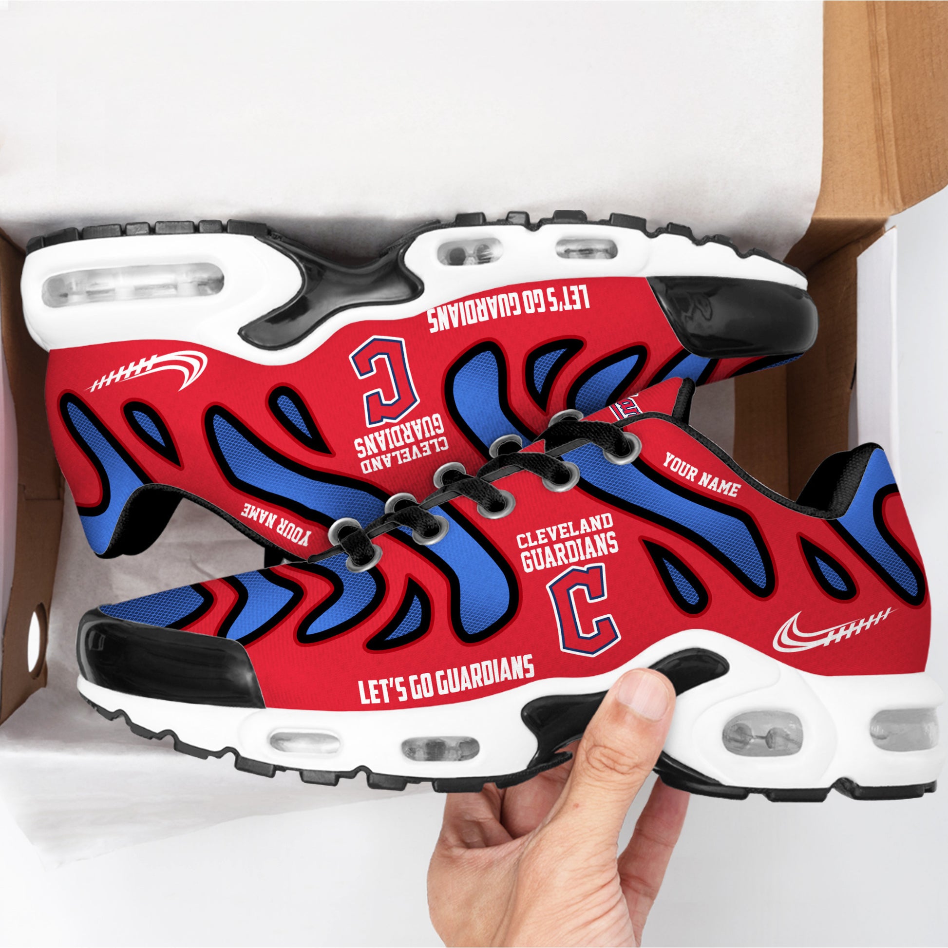 Ideafootwear Cleveland Guardians TN Shoes Sneakers For Men And Women