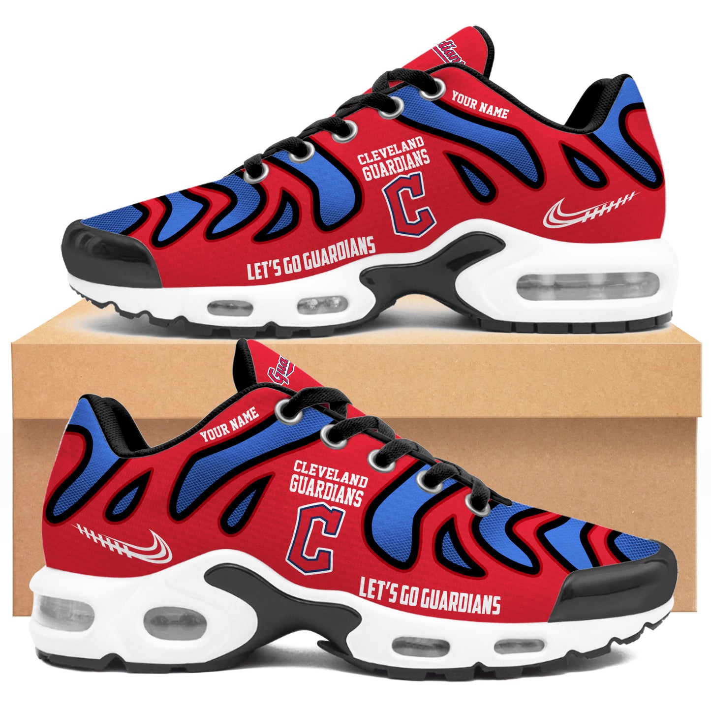 Ideafootwear Cleveland Guardians TN Shoes Sneakers For Men And Women