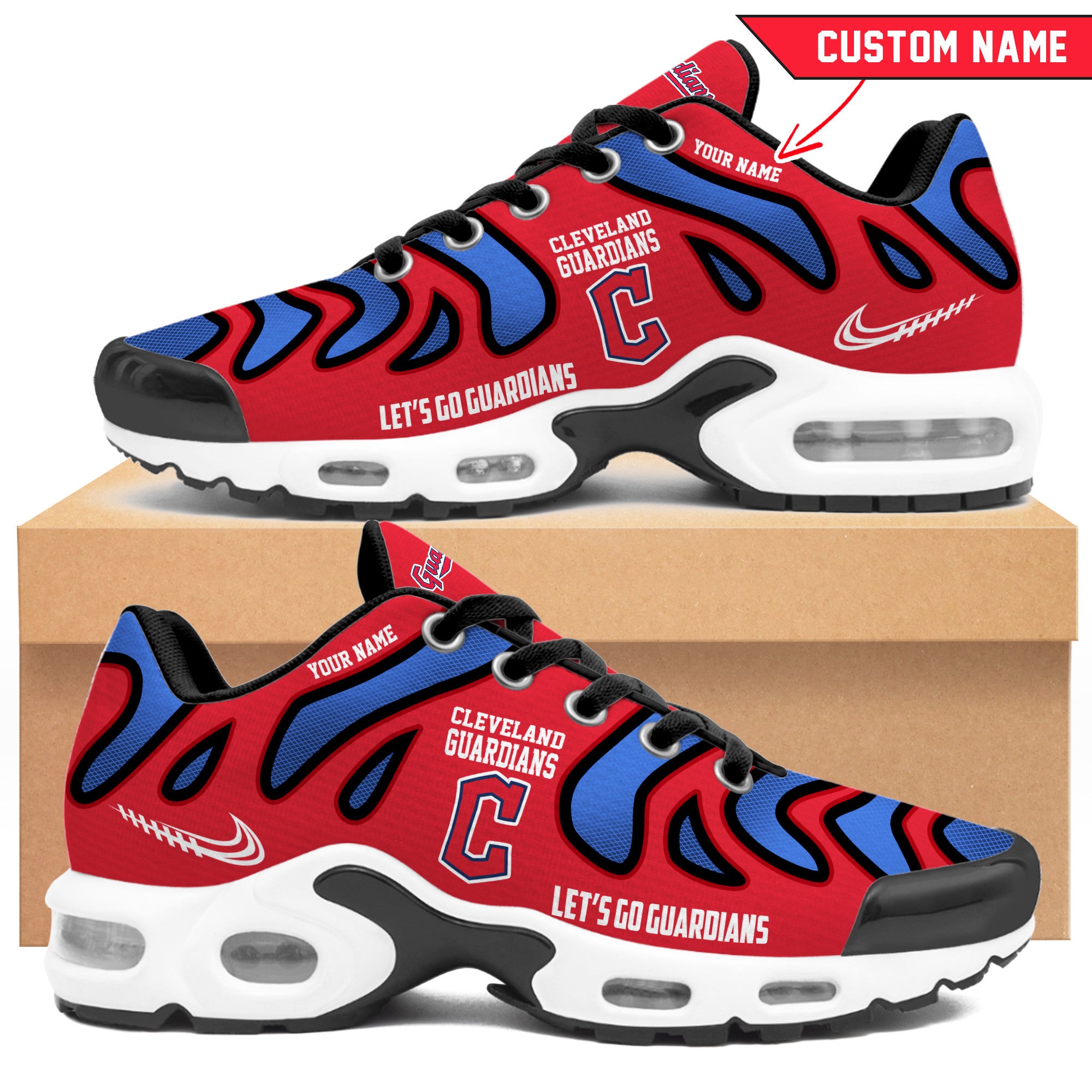 Ideafootwear Cleveland Guardians TN Shoes Sneakers For Men And Women