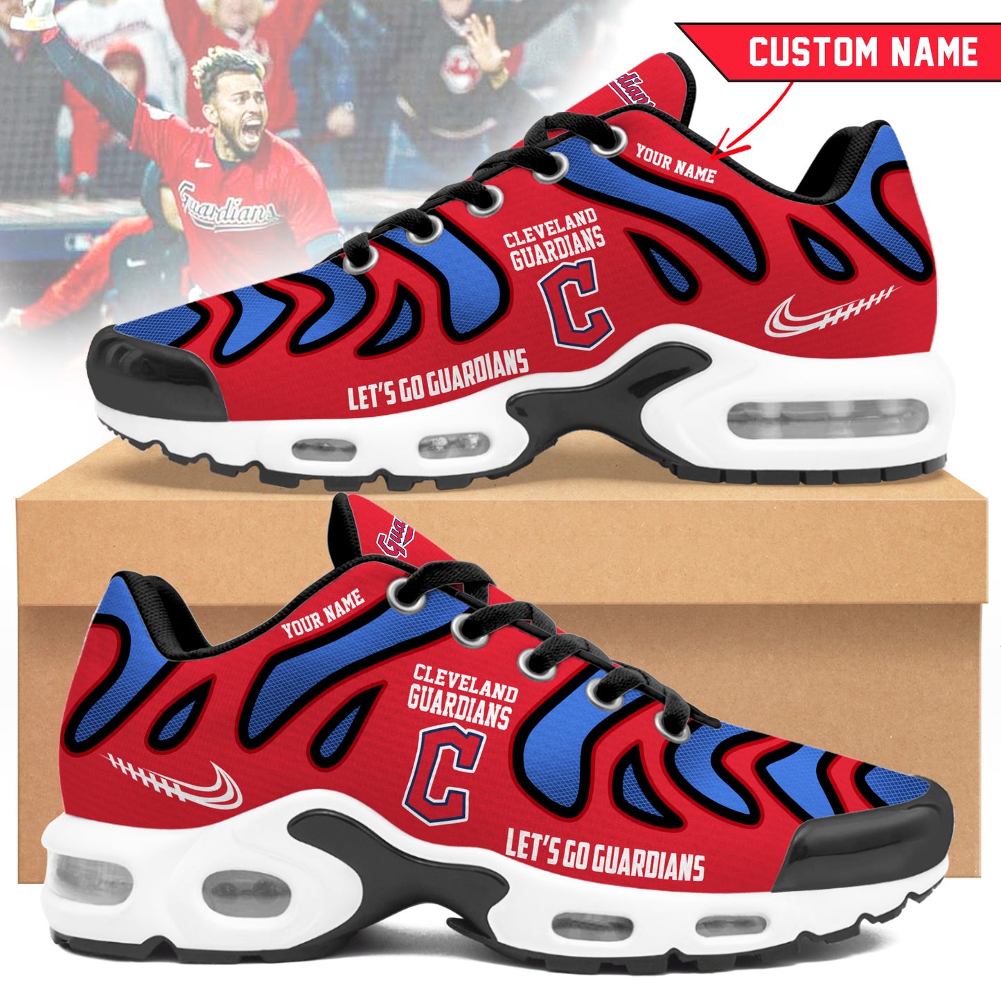 Ideafootwear Cleveland Guardians TN Shoes Sneakers For Men And Women