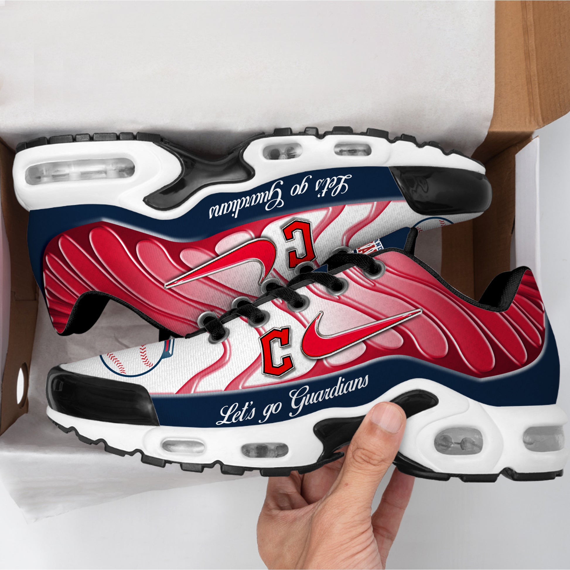 Ideafootwear Cleveland Guardians TN Shoes Sneakers For Men And Women