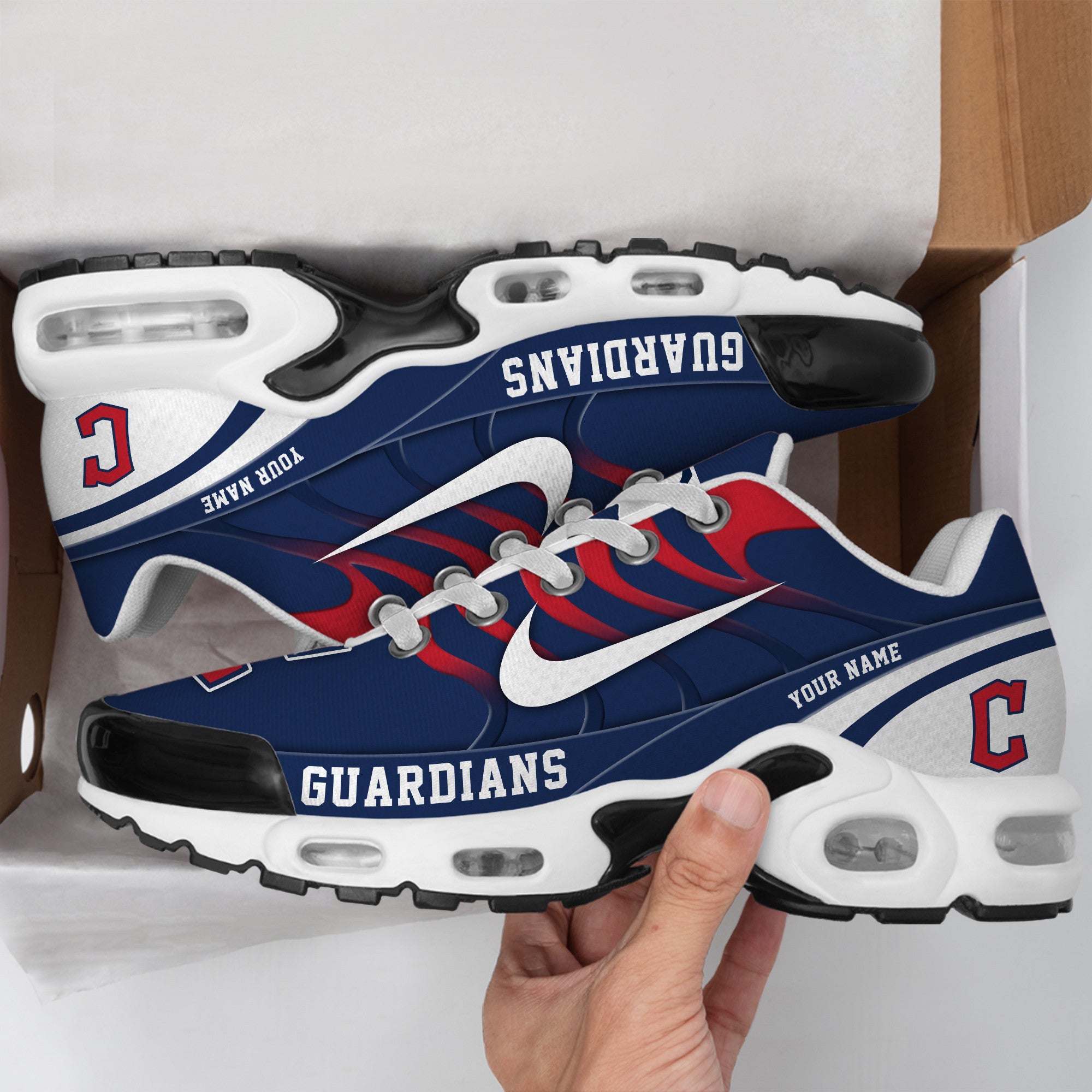 Ideafootwear Cleveland Guardians TN Shoes Sneakers For Men And Women