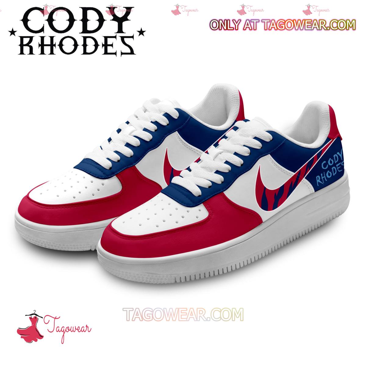 Ideafootwear Cody Rhodes Air Low-Top Sneakers Shoes For Men And Women 3
