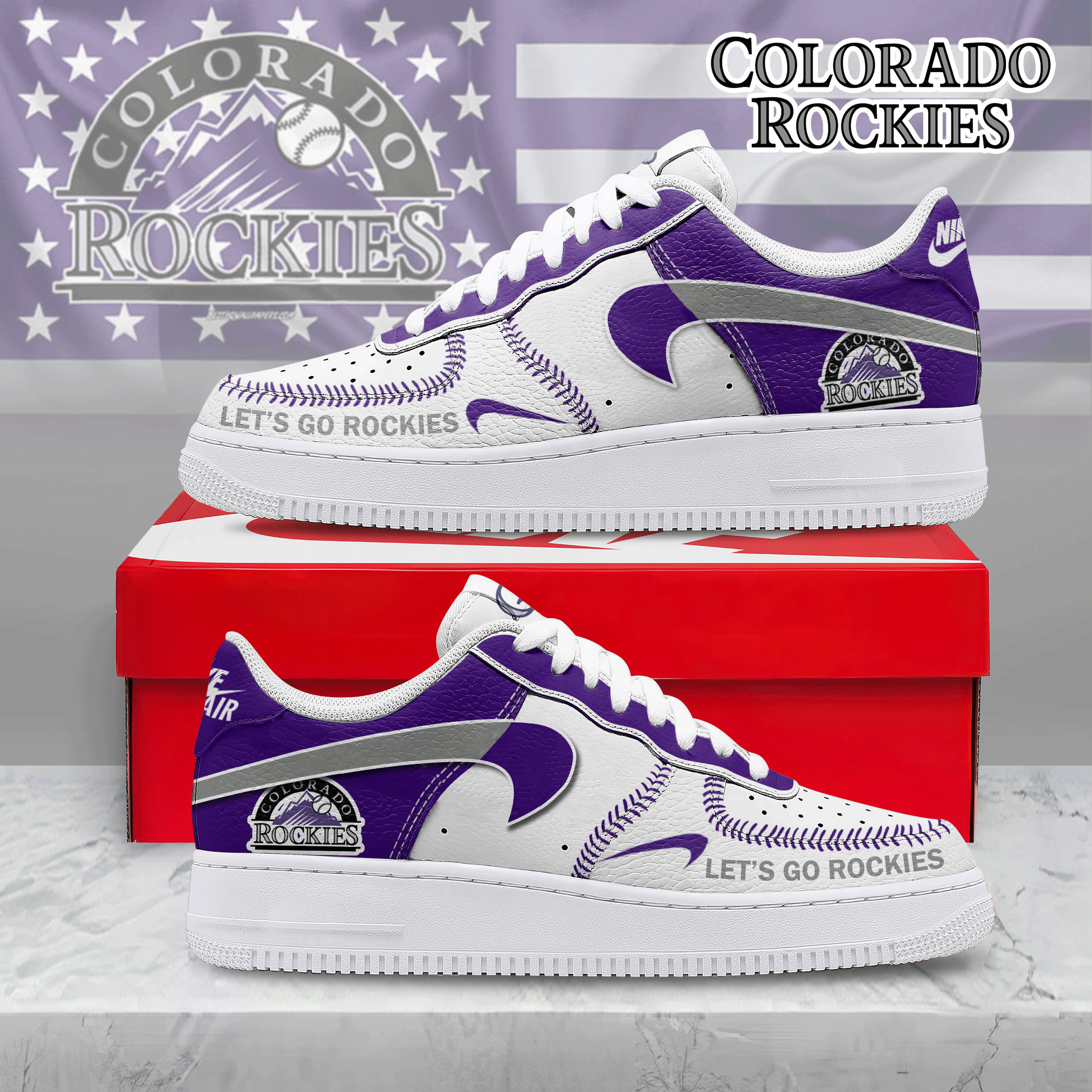 Ideafootwear Colorado Rockies Air Low-Top Sneakers Shoes For Men And Women 1
