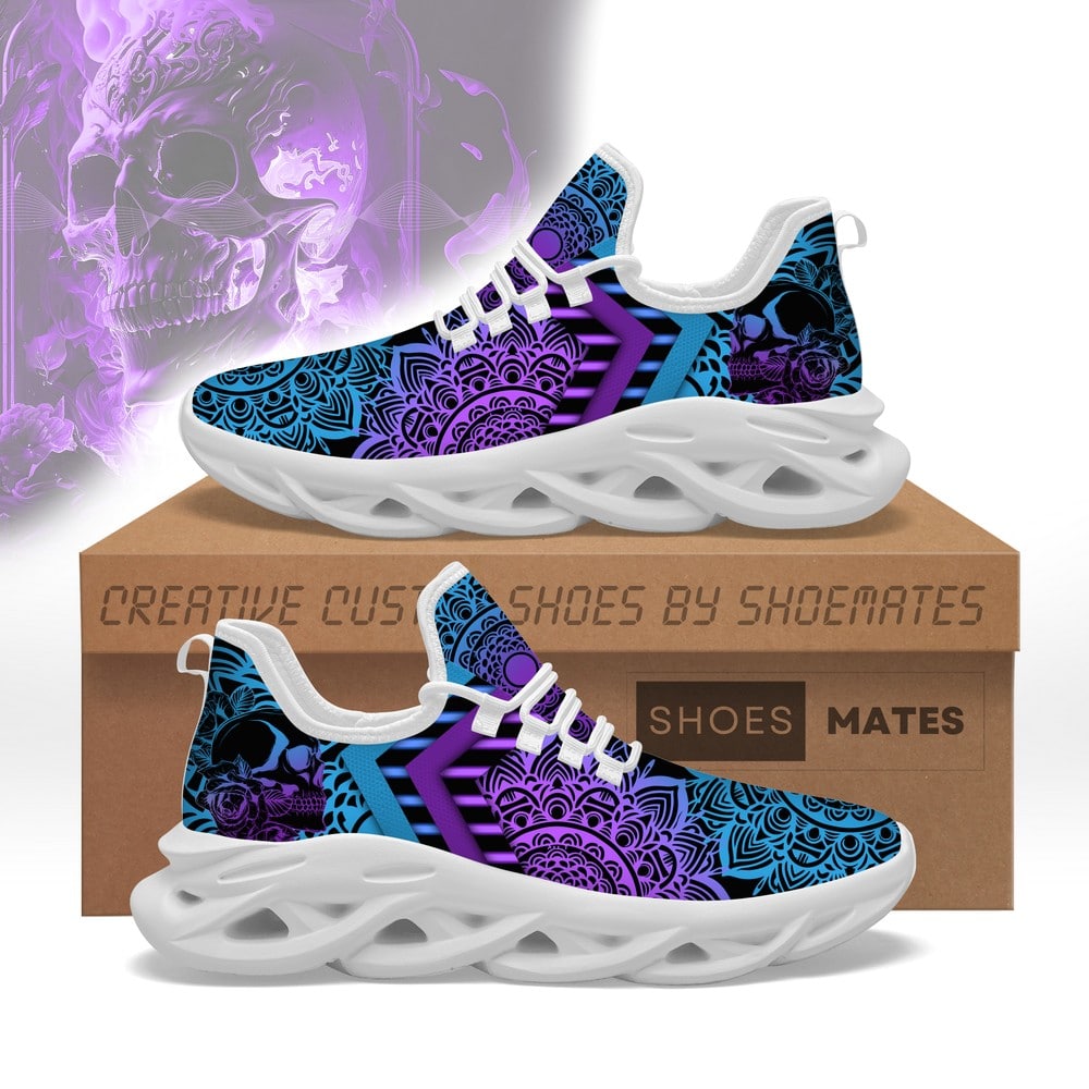 Ideafootwear Colorful Mandala And Skull Max Soul  Max Soul Shoes Sneakers For Men And Women
