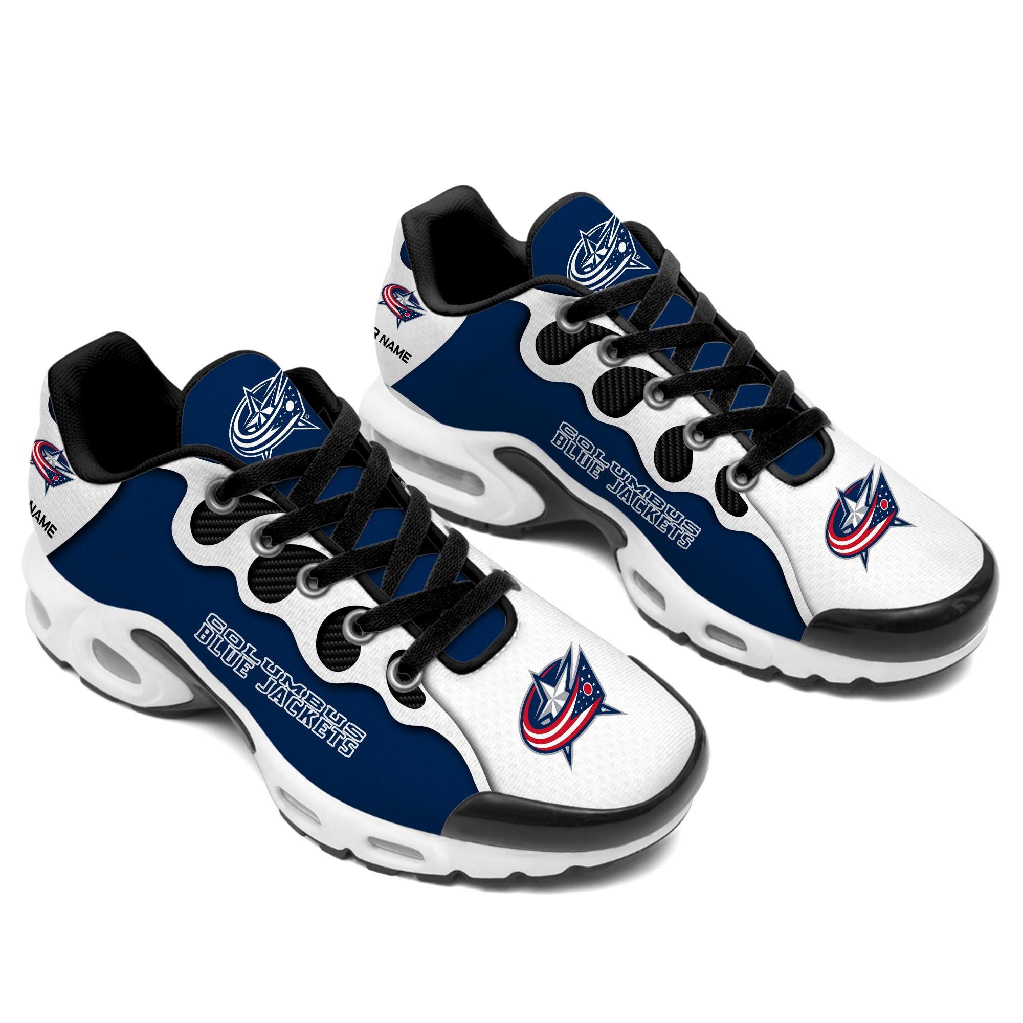Ideafootwear Columbus Blue Jackets TN Shoes Sneakers For Men And Women