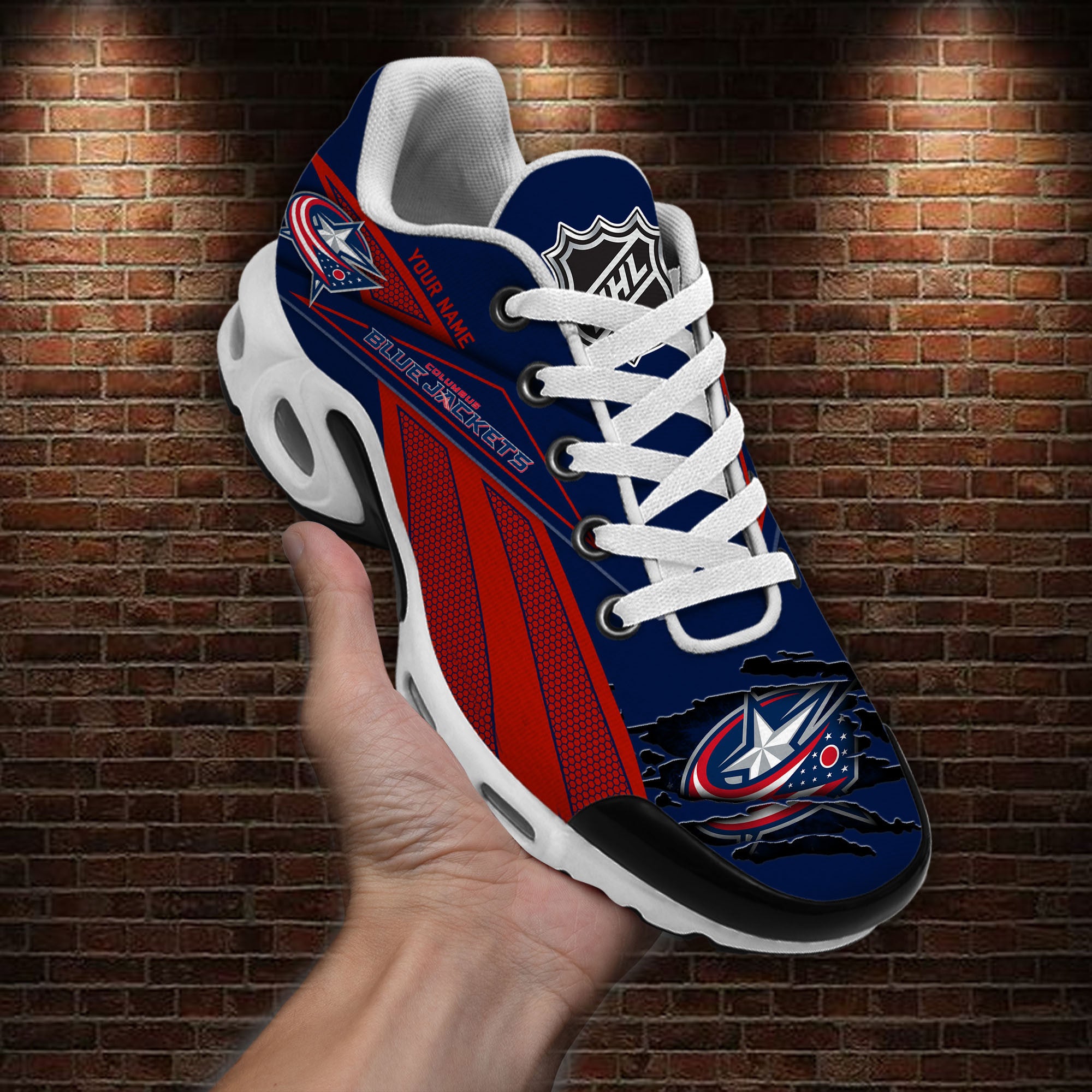 Ideafootwear Columbus Blue Jackets TN Shoes Sneakers For Men And Women