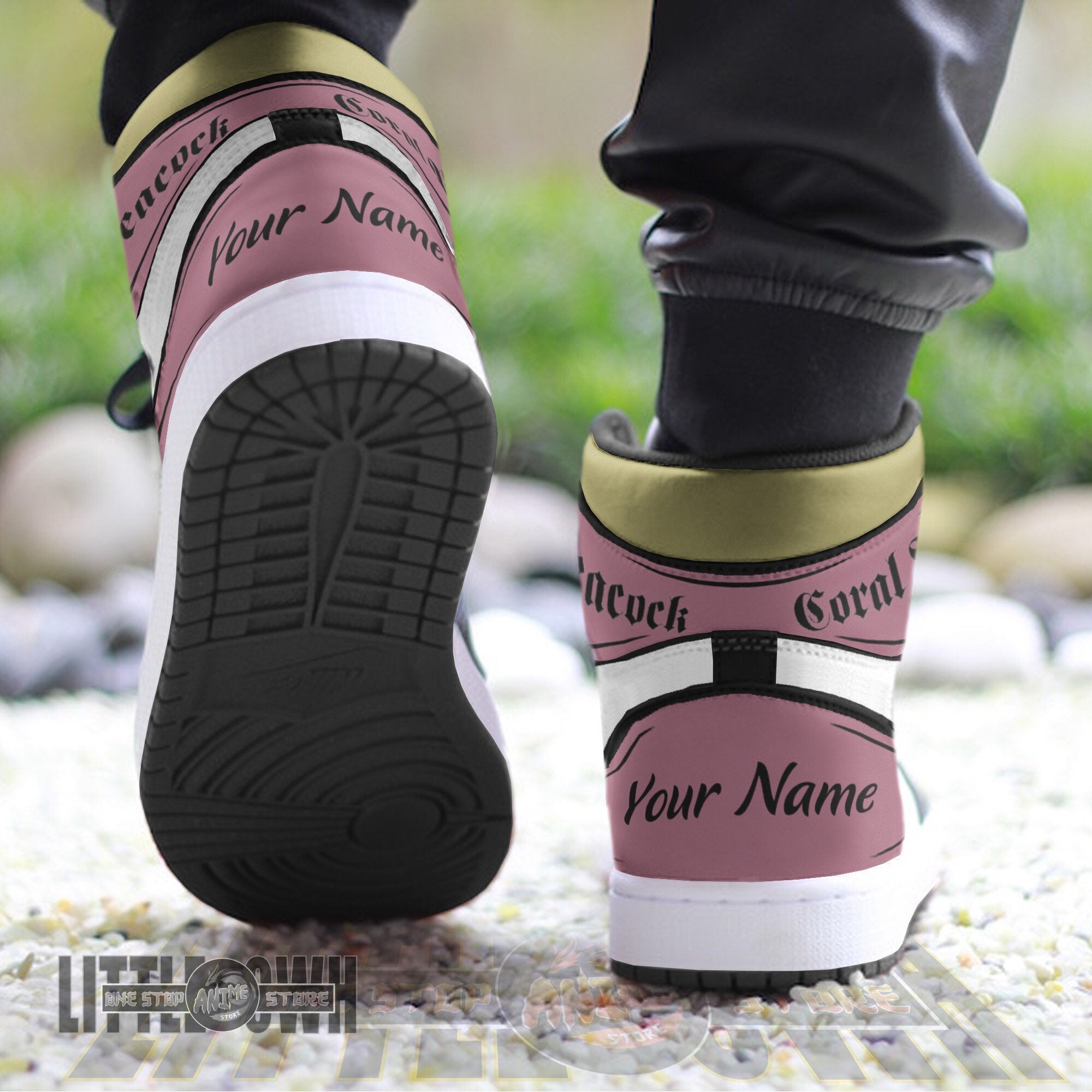Ideafootwear Coral Peacock AJ1 High Sneakers Shoes For Men And Women