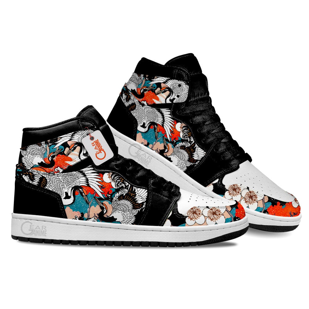 Ideafootwear Cranes AJ1 High Sneakers Shoes For Men And Women