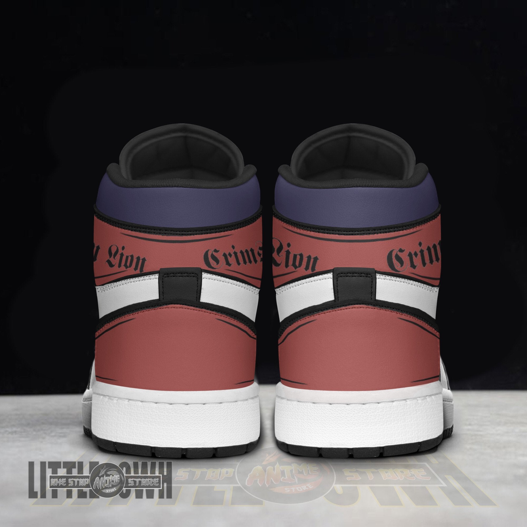 Ideafootwear Crimson Lion AJ1 High Sneakers Shoes For Men And Women