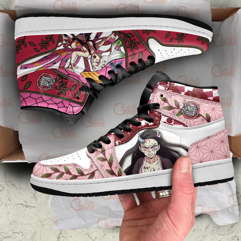 Ideafootwear Daki and Nezuko AJ1 High Sneakers Shoes For Men And Women