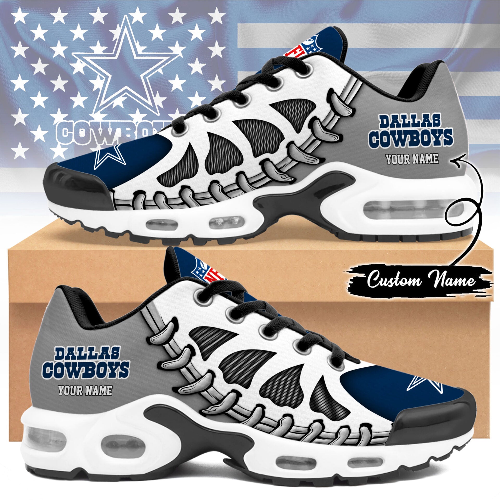 Ideafootwear Dallas Cowboys TN Shoes Sneakers For Men And Women
