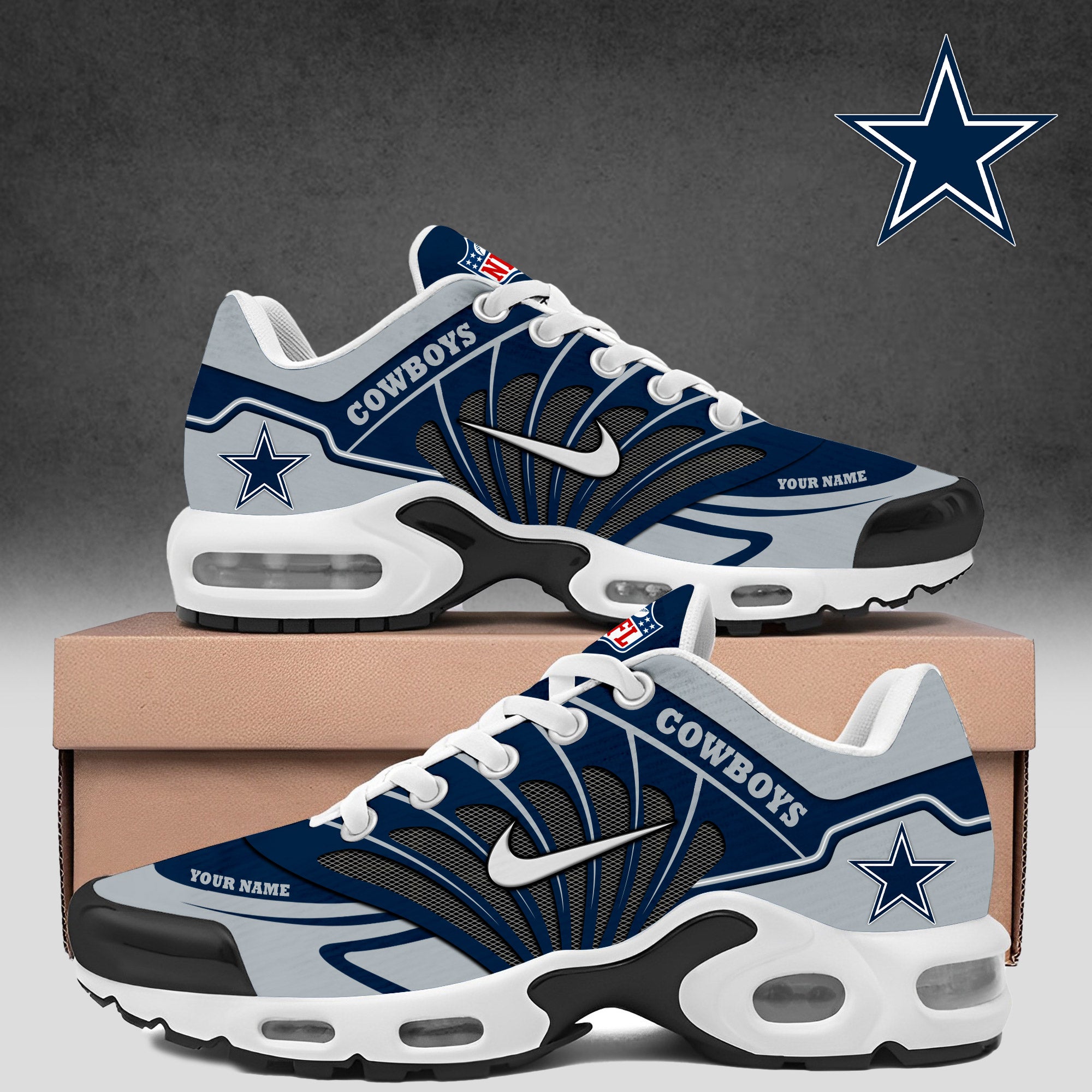 Ideafootwear Dallas Cowboys TN Shoes Sneakers For Men And Women
