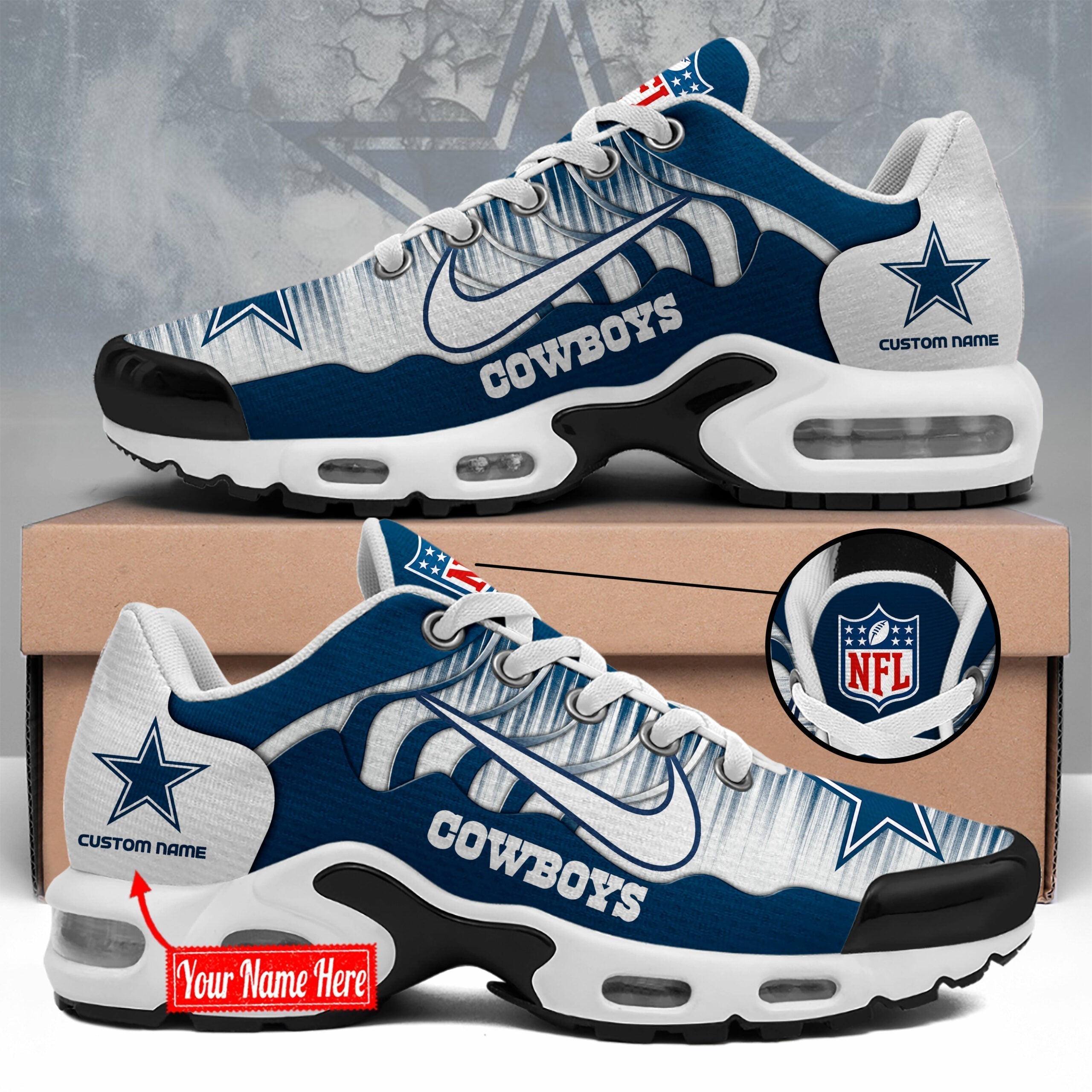 Ideafootwear Dallas Cowboys TN Shoes Sneakers For Men And Women