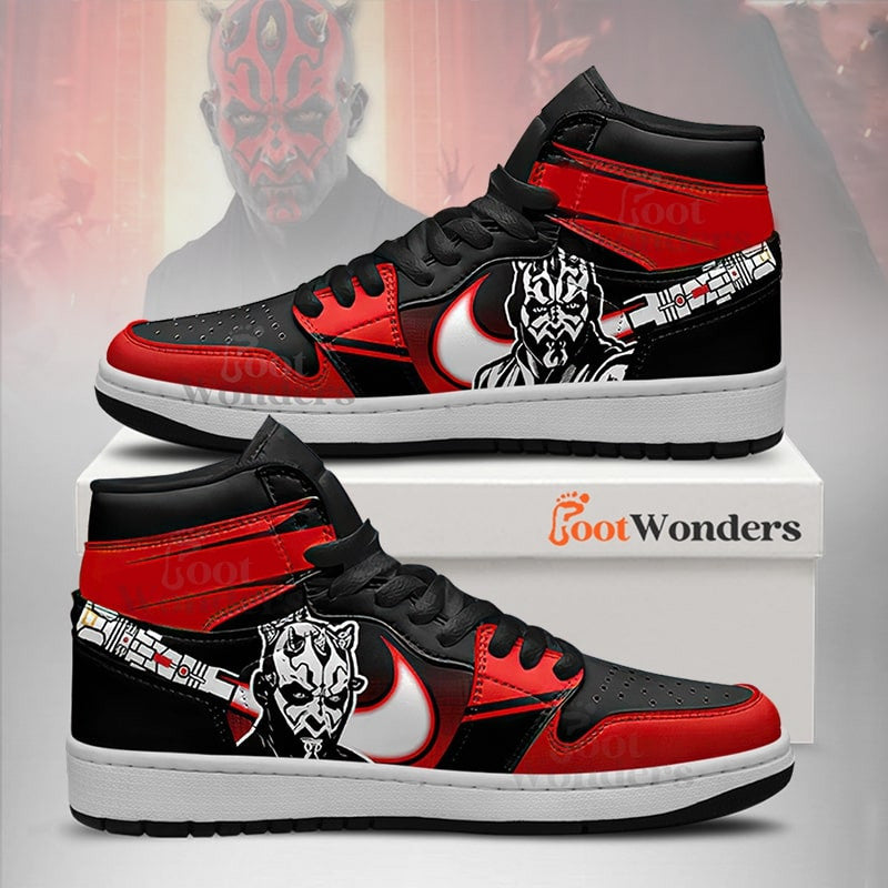 Ideafootwear Darth Maul AJ1 High Sneakers Shoes For Men And Women