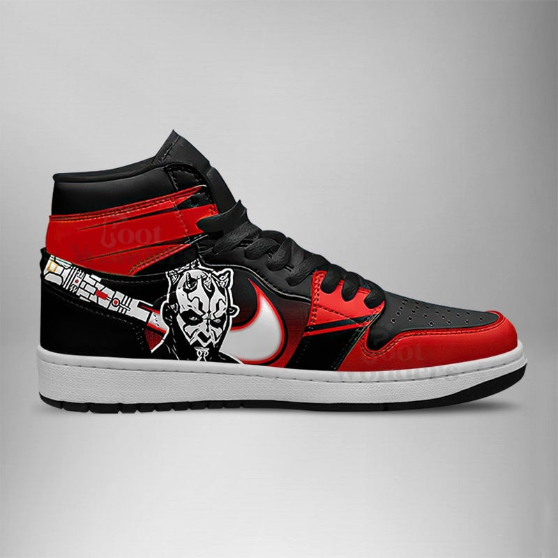Ideafootwear Darth Maul AJ1 High Sneakers Shoes For Men And Women