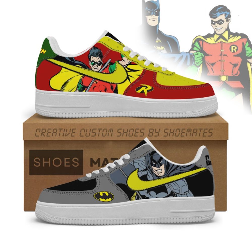 Ideafootwear DC Batman Vs Robin Air Low-Top Sneakers Shoes For Men And Women 1
