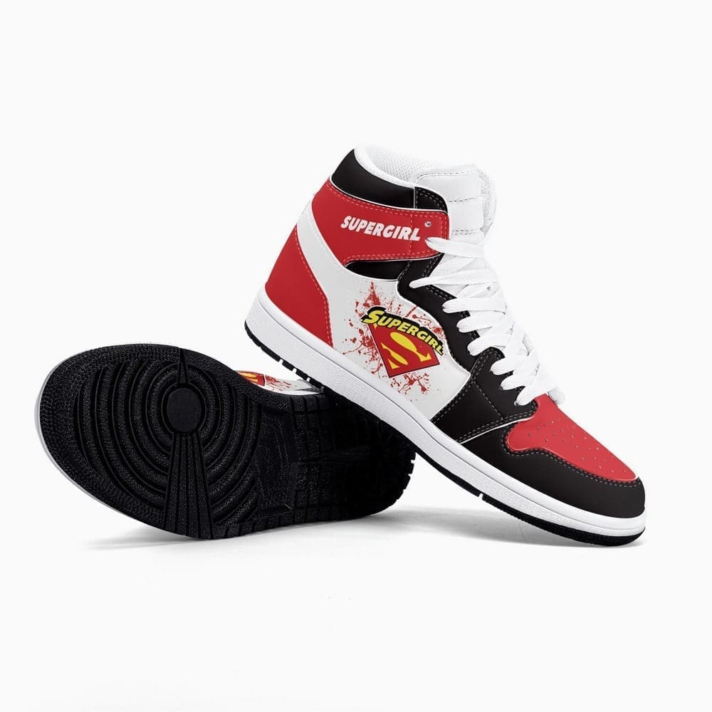 Ideafootwear DC Comics Supergirl AJ1 High Sneakers Shoes For Men And Women