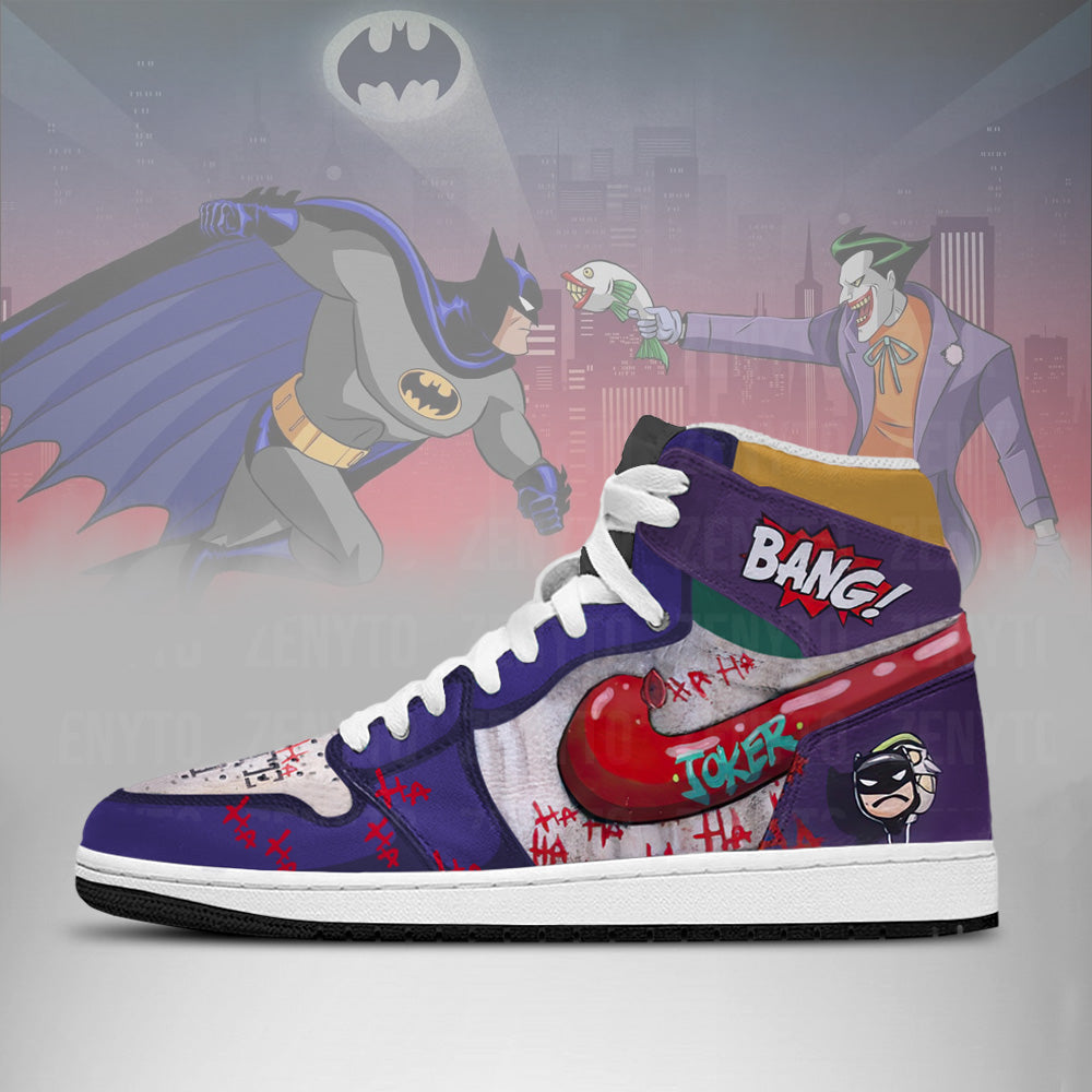 Ideafootwear DC Joker Batman AJ1 High Sneakers Shoes For Men And Women