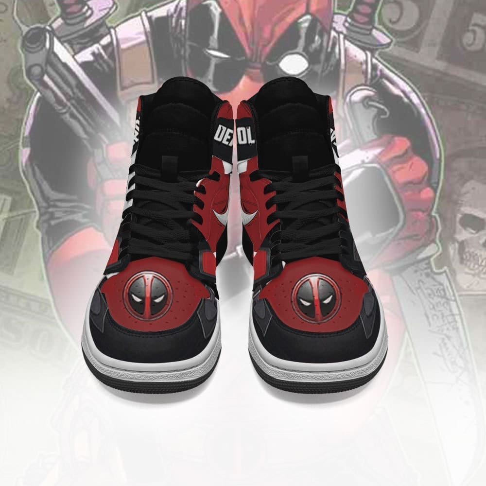 Ideafootwear Deadpool AJ1 High Sneakers Shoes For Men And Women