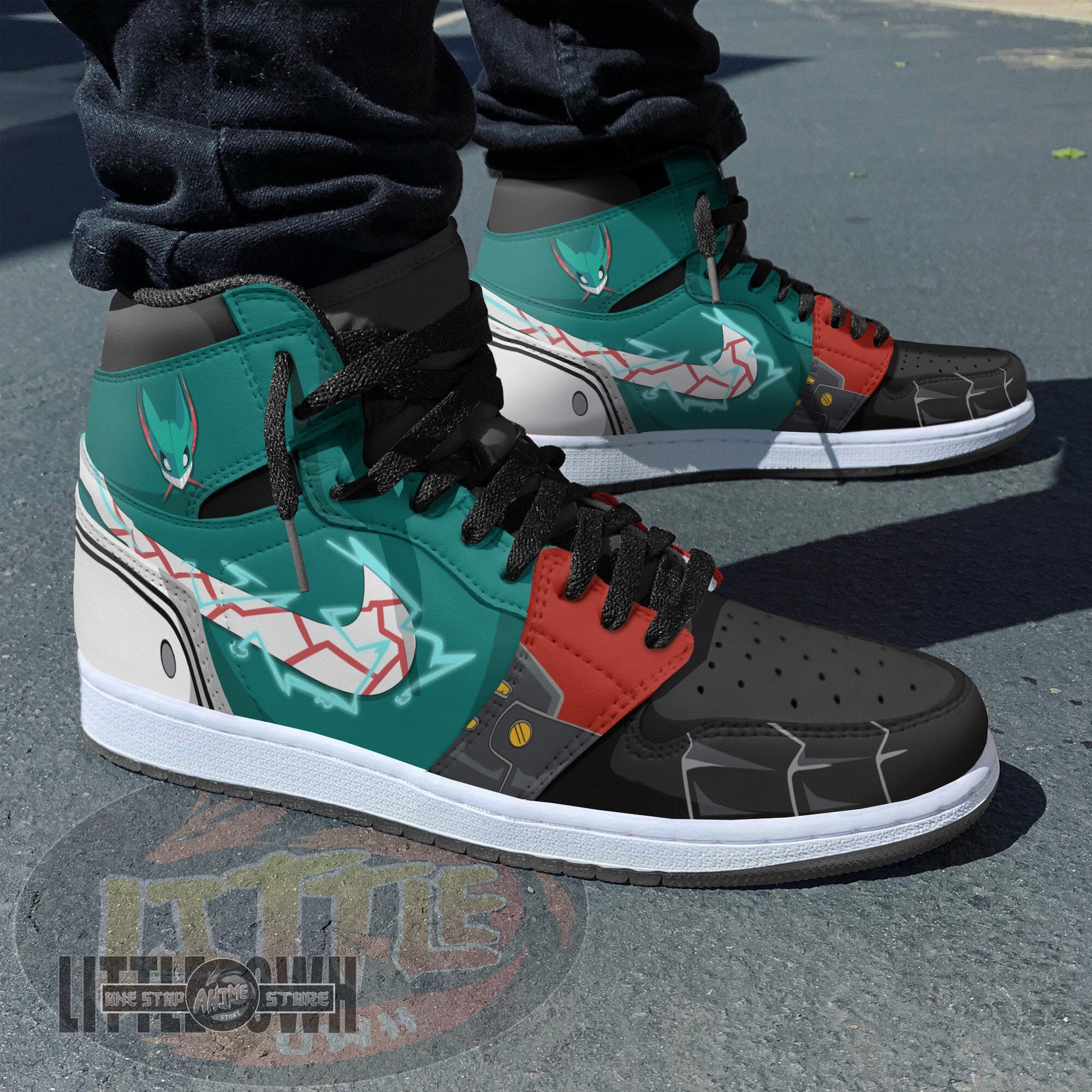 Ideafootwear Deku Izuku AJ1 High Sneakers Shoes For Men And Women