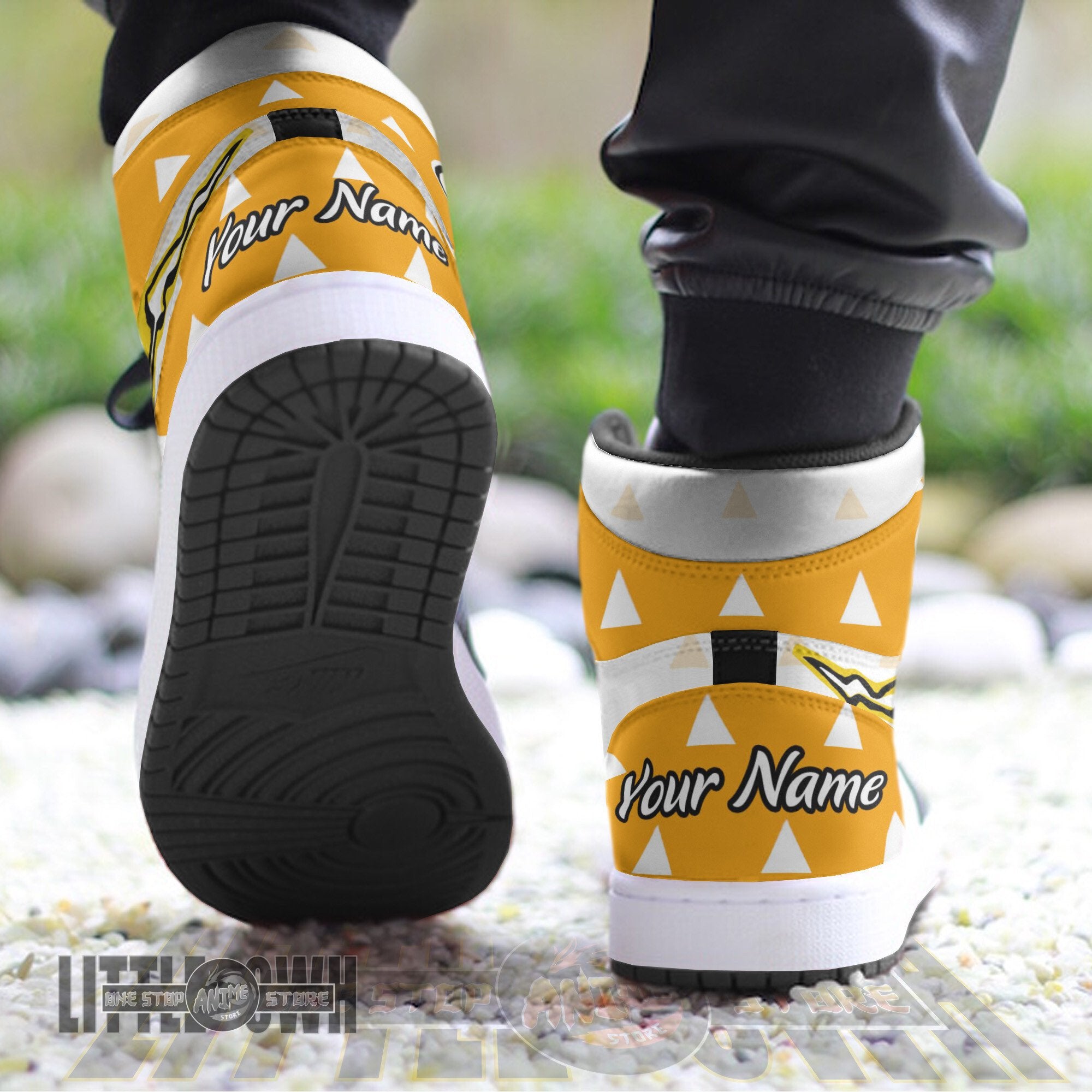 Ideafootwear Demon Slayer AJ1 High Sneakers Shoes For Men And Women