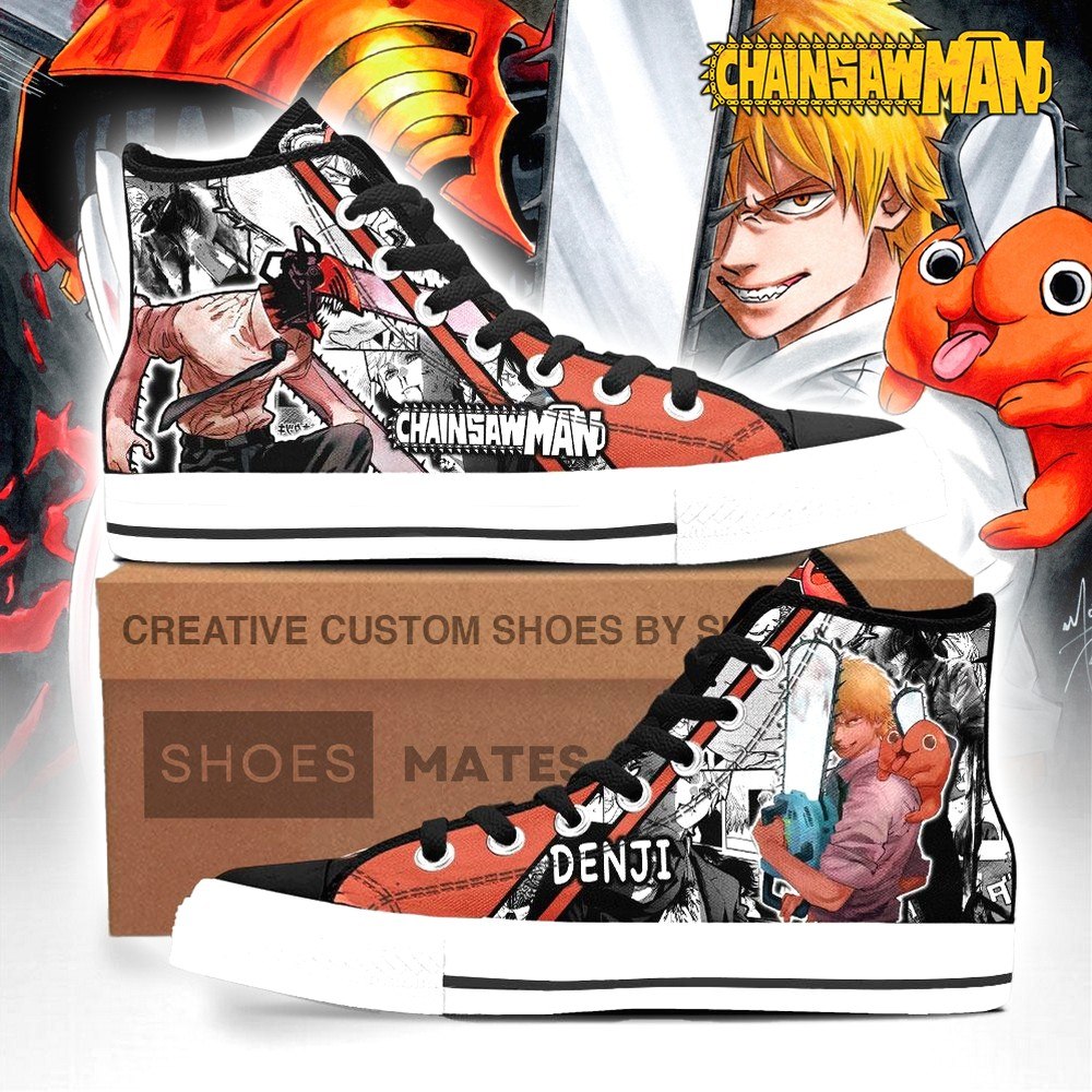 Ideafootwear Denji  AJ1 High Sneakers Shoes For Men And Women