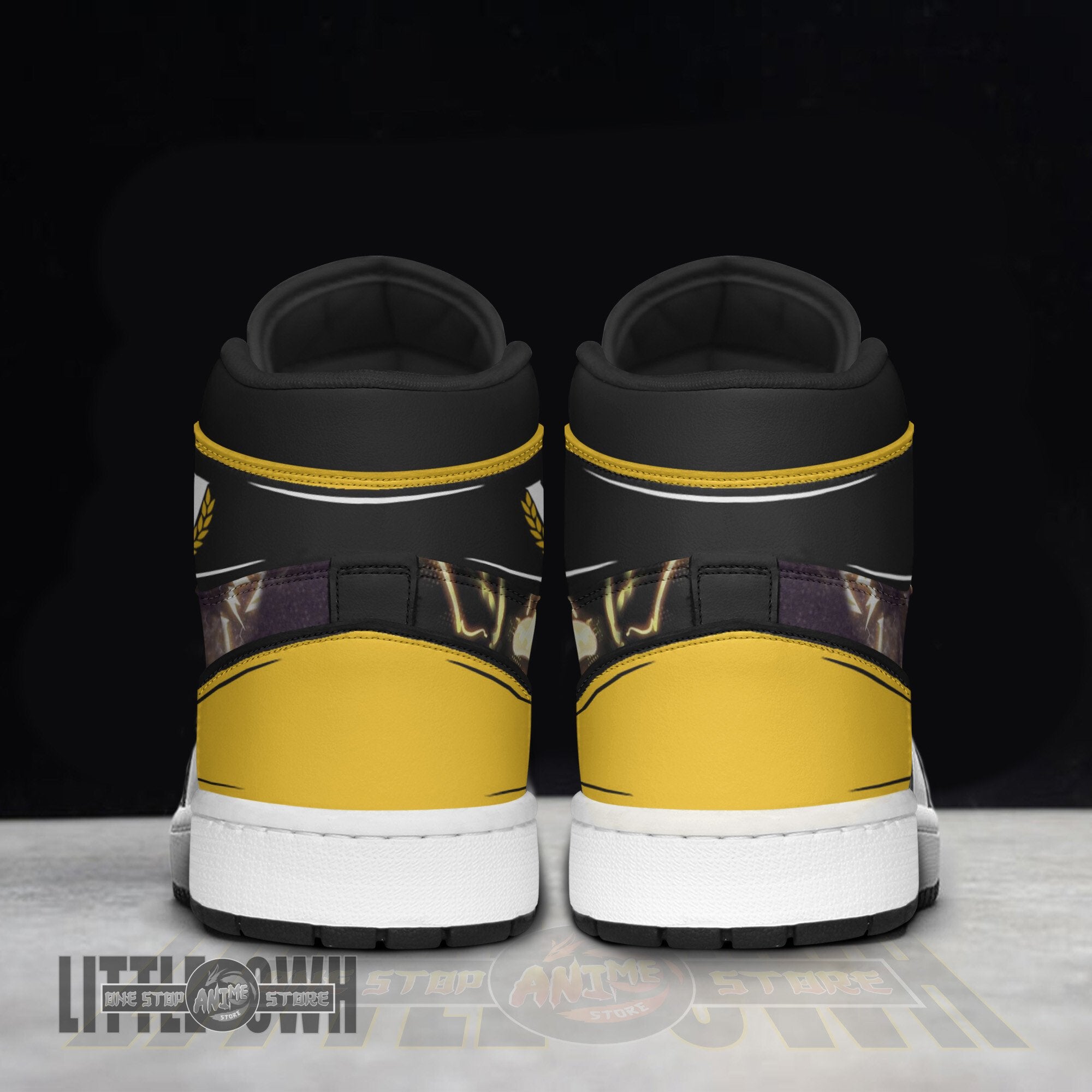 Ideafootwear Denki Kaminari AJ1 High Sneakers Shoes For Men And Women