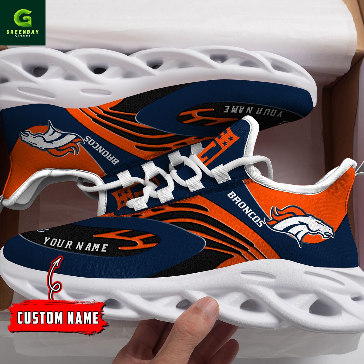 Ideafootwear Denver Broncos Max Soul Shoes Sneakers For Men And Women