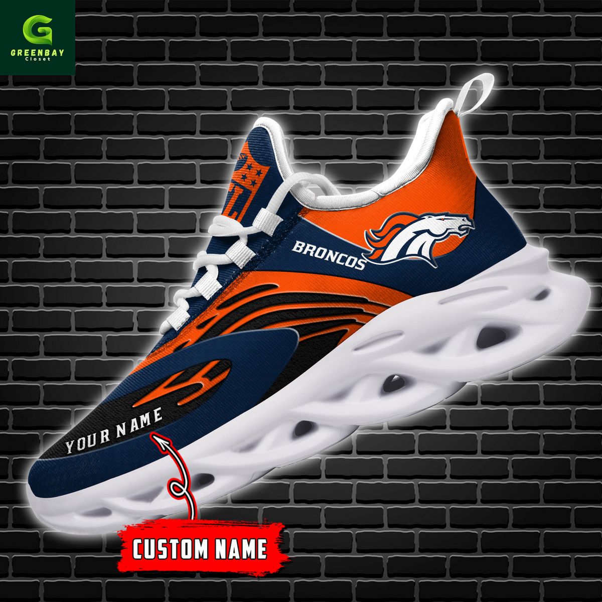 Ideafootwear Denver Broncos Max Soul Shoes Sneakers For Men And Women