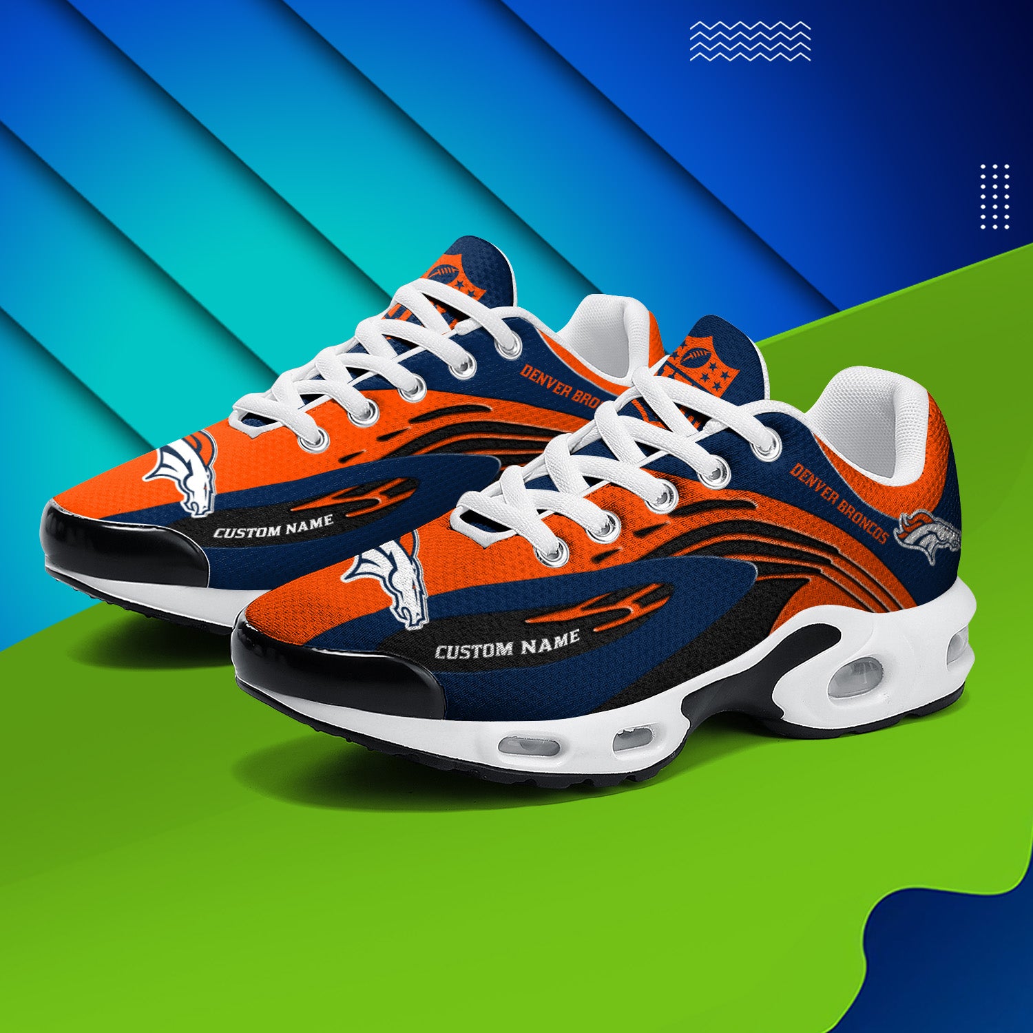 Ideafootwear Denver Broncos TN Shoes Sneakers For Men And Women
