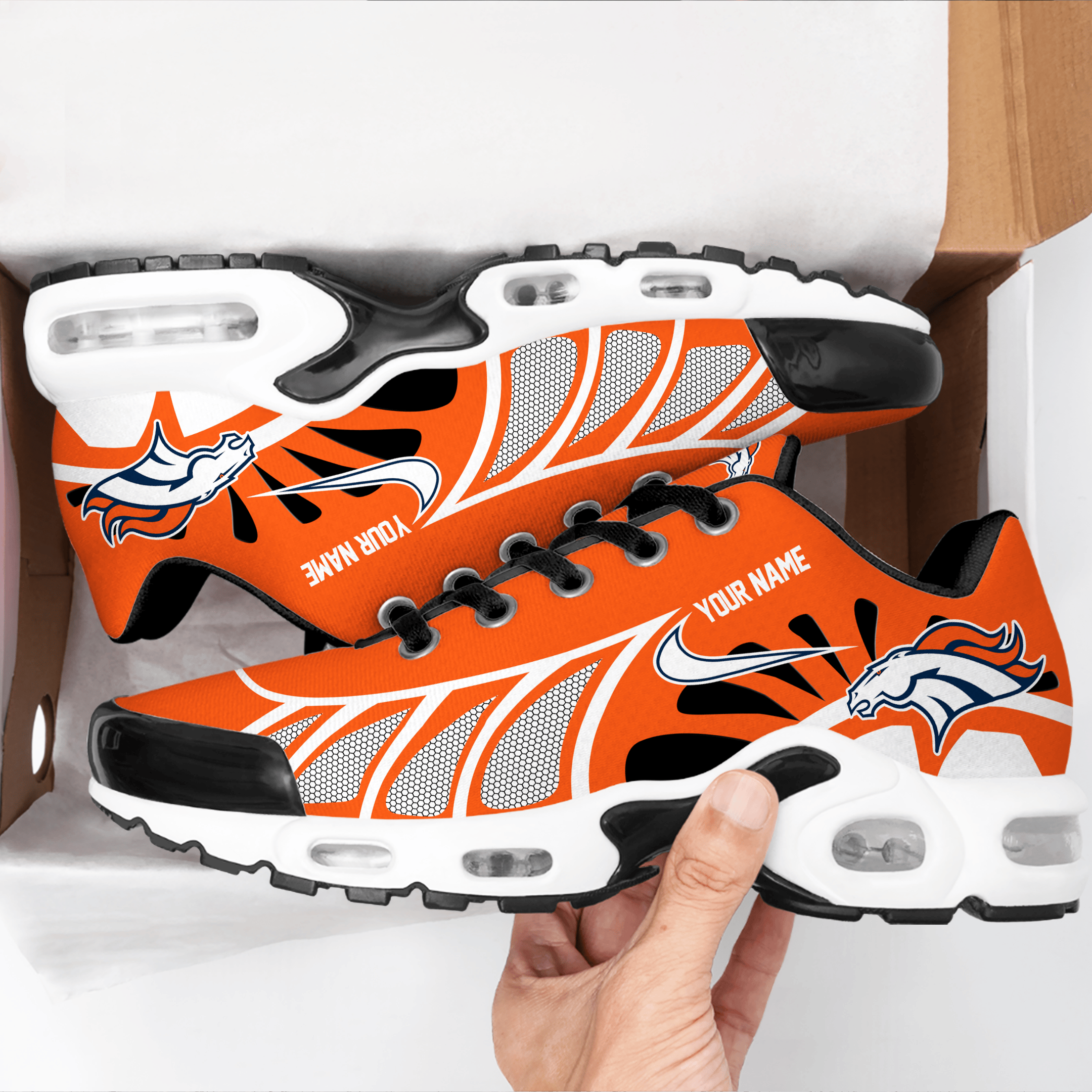 Ideafootwear Denver Broncos TN Shoes Sneakers For Men And Women