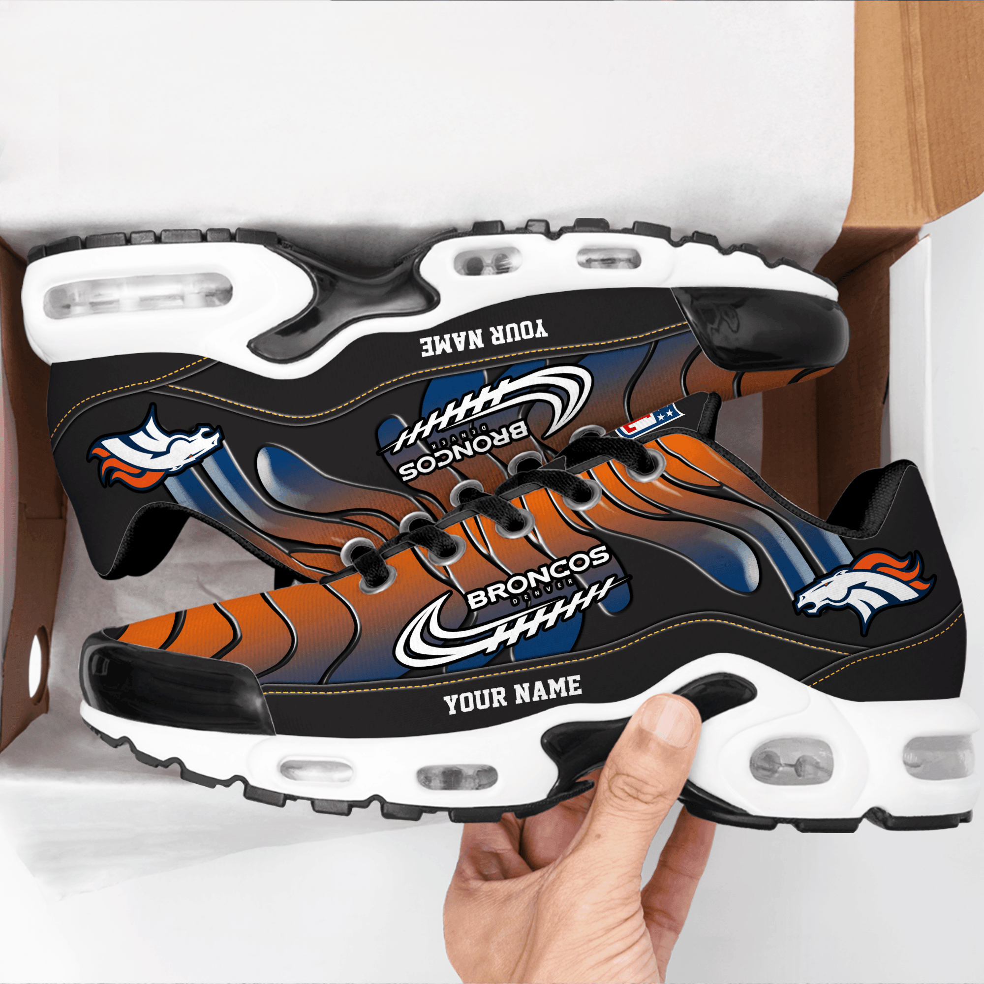 Ideafootwear Denver Broncos TN Shoes Sneakers For Men And Women