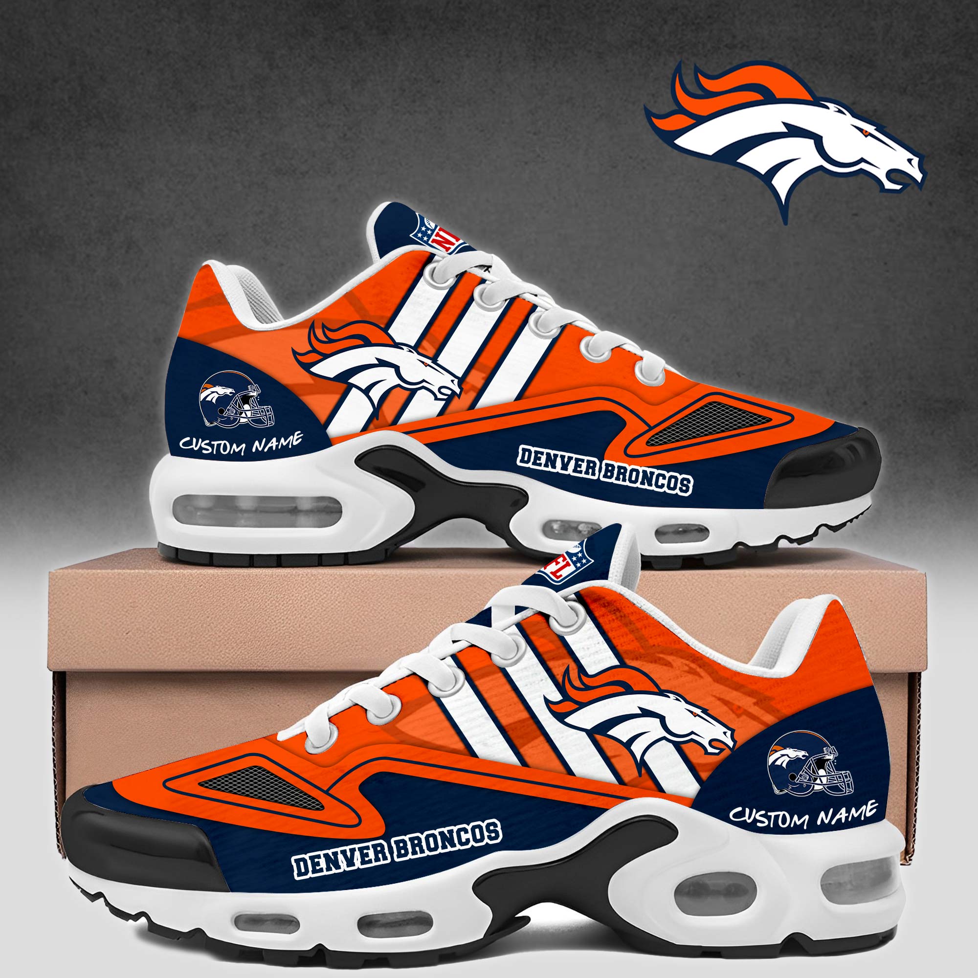Ideafootwear Denver Broncos TN Shoes Sneakers For Men And Women