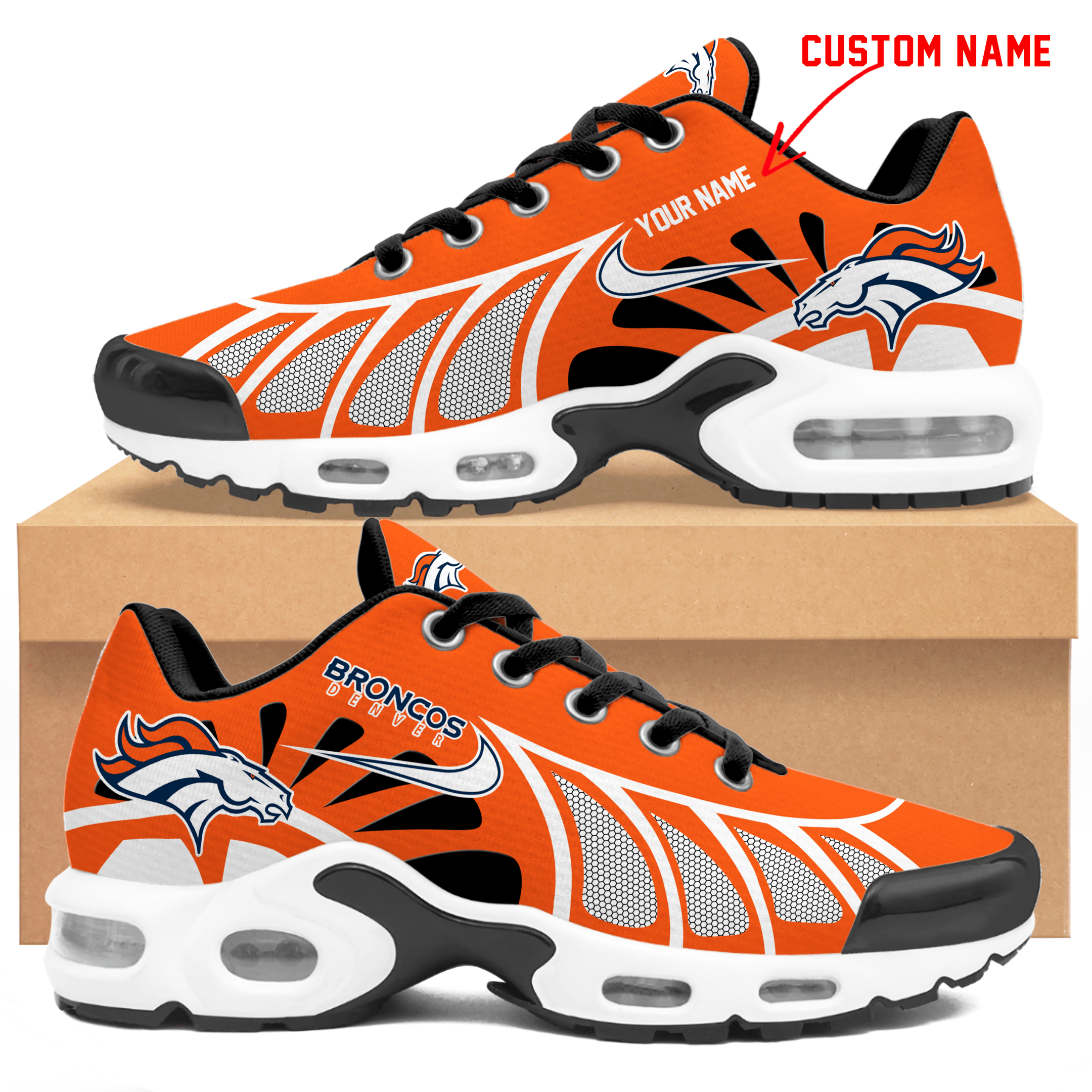 Ideafootwear Denver Broncos TN Shoes Sneakers For Men And Women