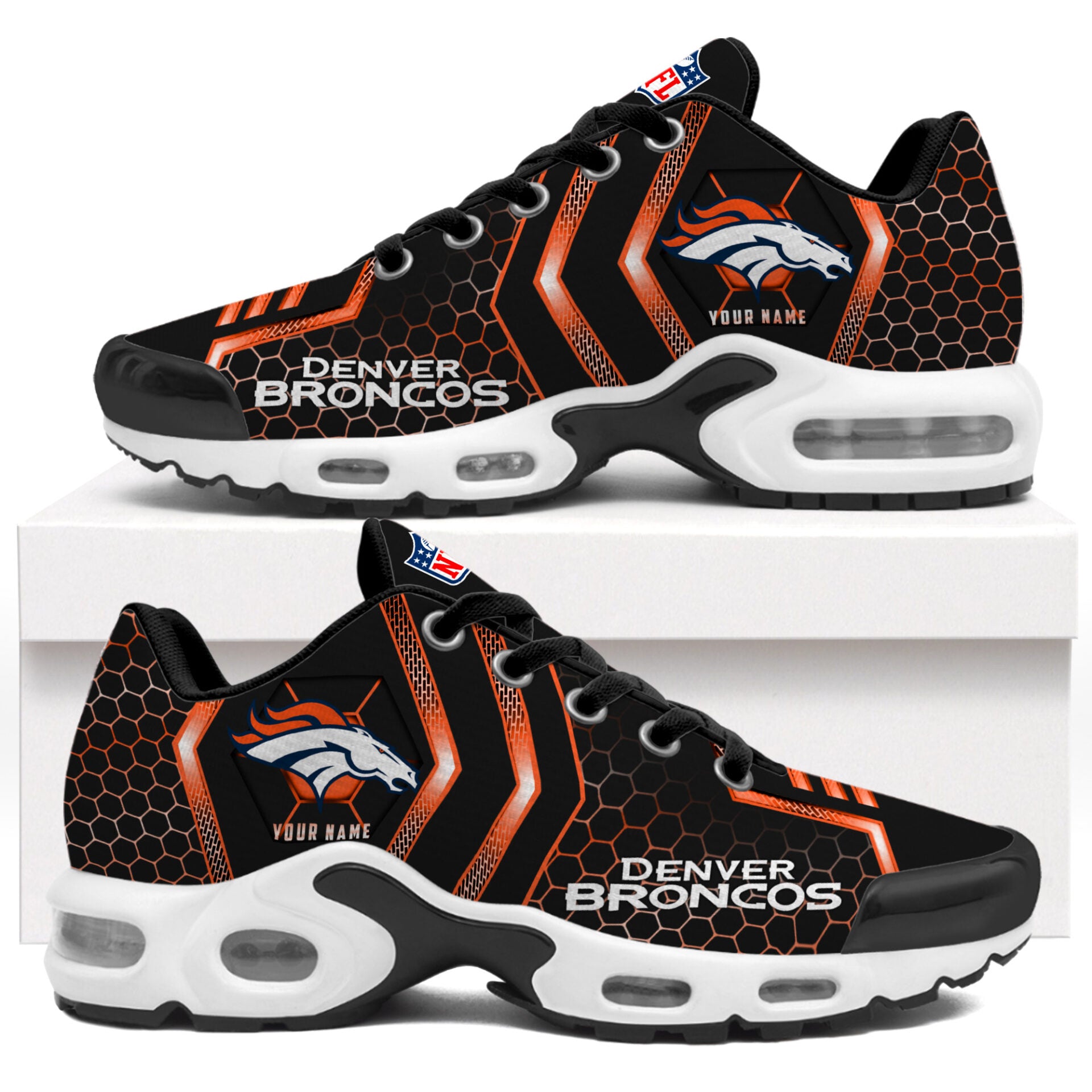 Ideafootwear Denver Broncos TN Shoes Sneakers For Men And Women