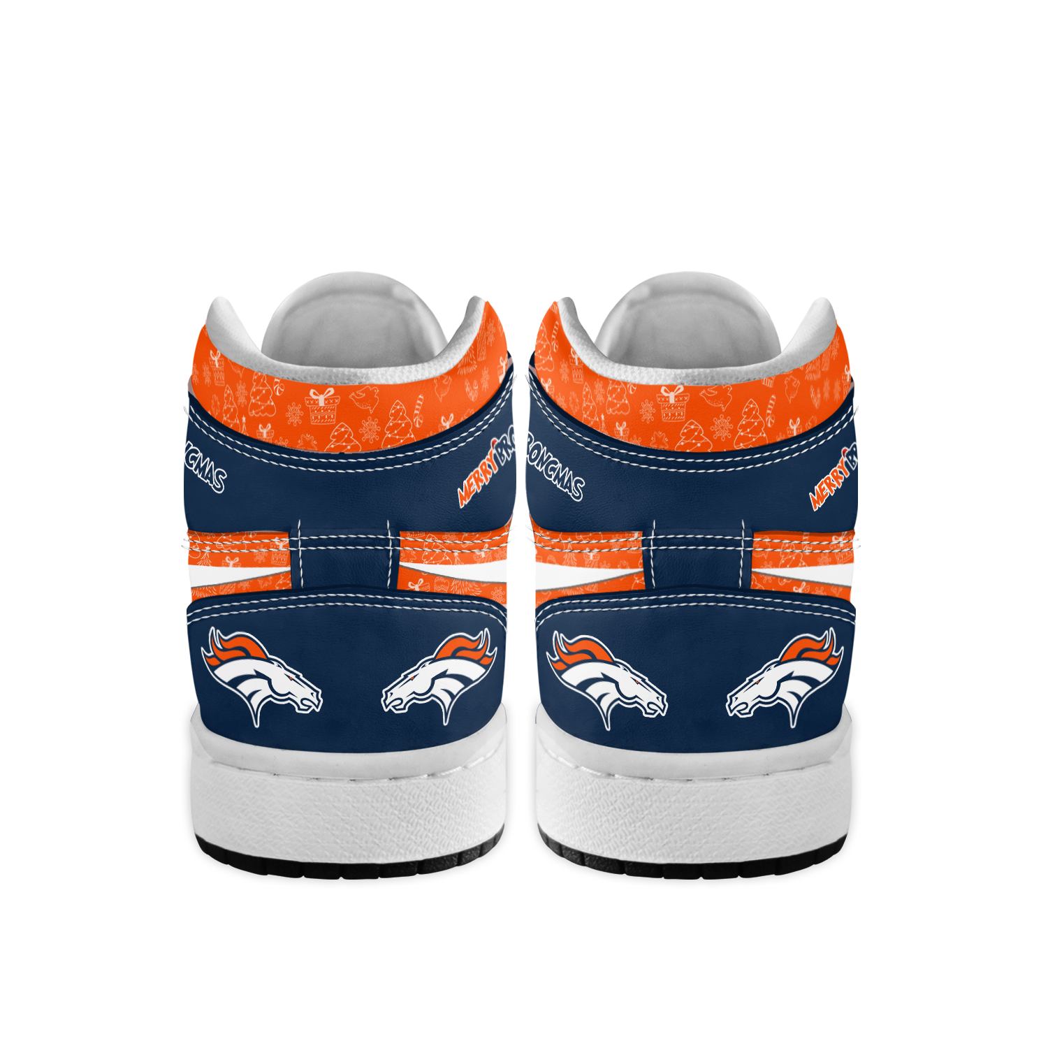 Ideafootwear Denver Broncos x The Grinch x Christmas AJ1 High Sneakers Shoes For Men And Women