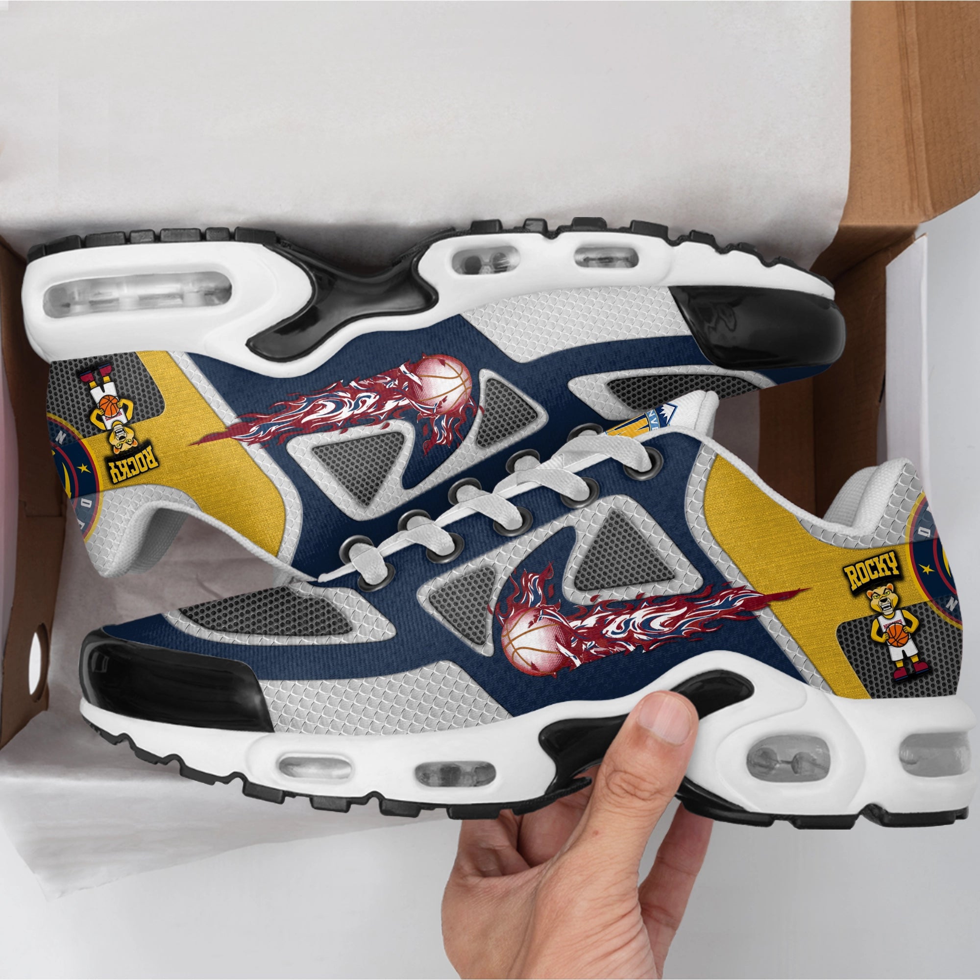 Ideafootwear Denver Nuggets TN Shoes Sneakers For Men And Women
