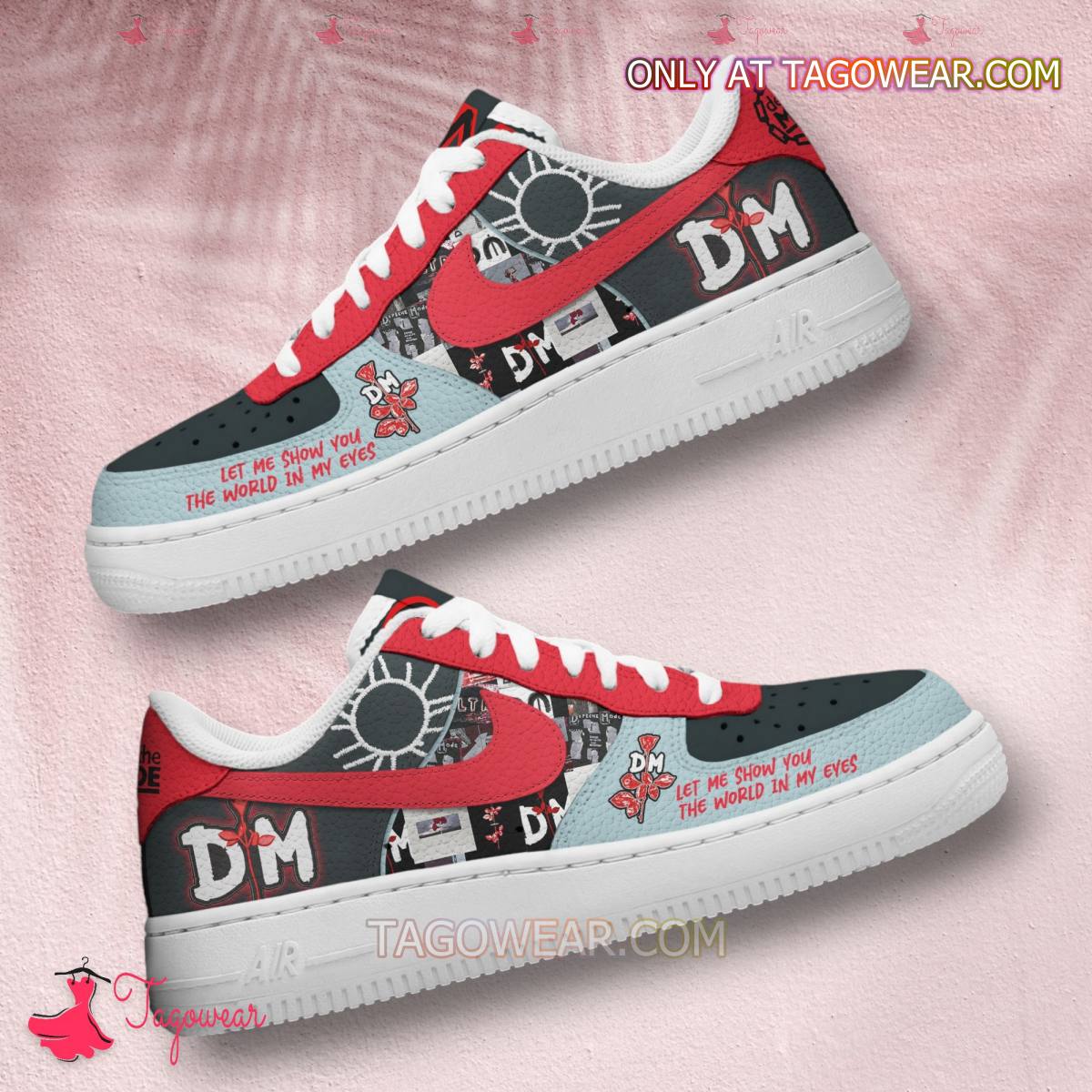 Ideafootwear Depeche Mode Air Low-Top Sneakers Shoes For Men And Women 2