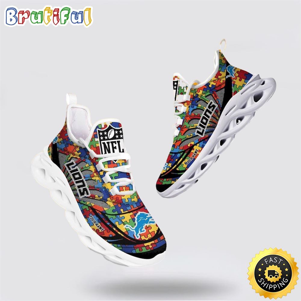 Ideafootwear Detroit Lions Max Soul Shoes Sneakers For Men And Women